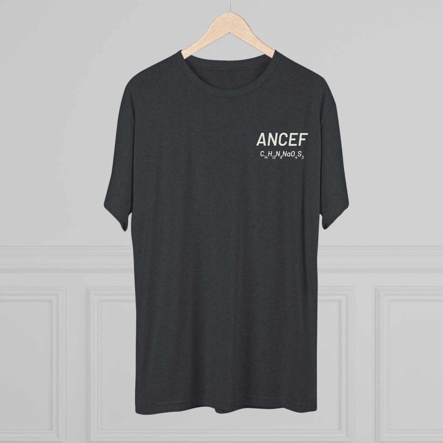 Ancef Chemical Compound T-Shirt for Trauma Surgeons - Lightweight Tri-Blend Crew - Light Graphic