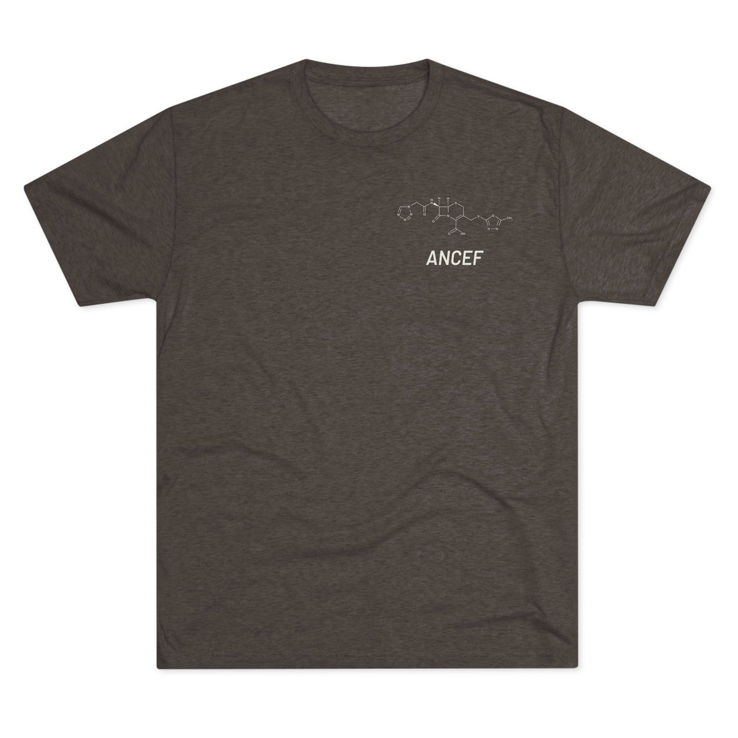 Ancef Structural Compound T-Shirt for Trauma Surgeons - Lightweight Tri-Blend Crew - Light Graphic
