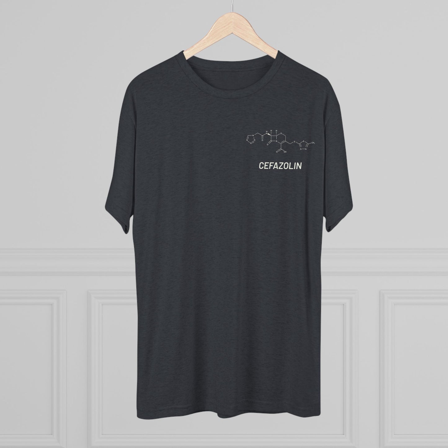 Cefazolin Structural Compound T-Shirt for Trauma Surgeons - Lightweight Tri-Blend Crew - Light Graphic