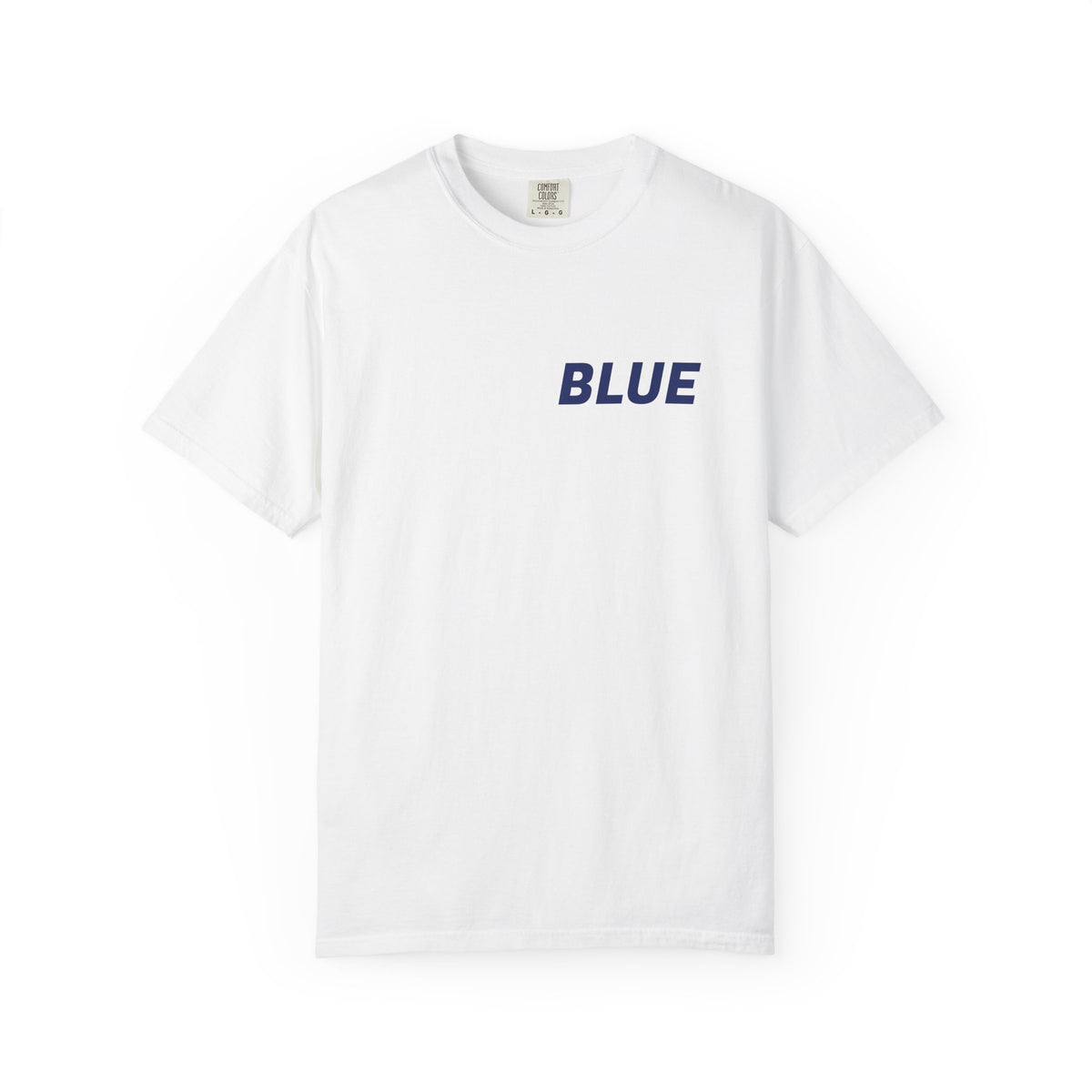 Blue T-Shirt — Minimalist Chest Logo Tee