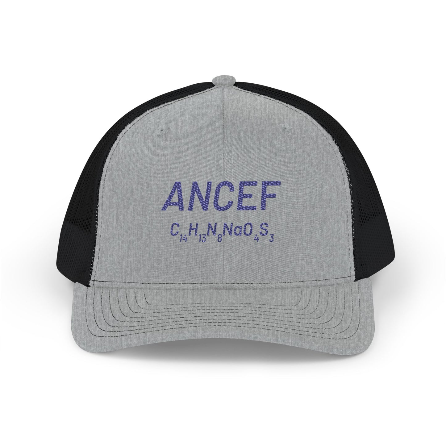 ANCEF Chemical Formula Embroidered Snapback Trucker Hat for Trauma Surgeons