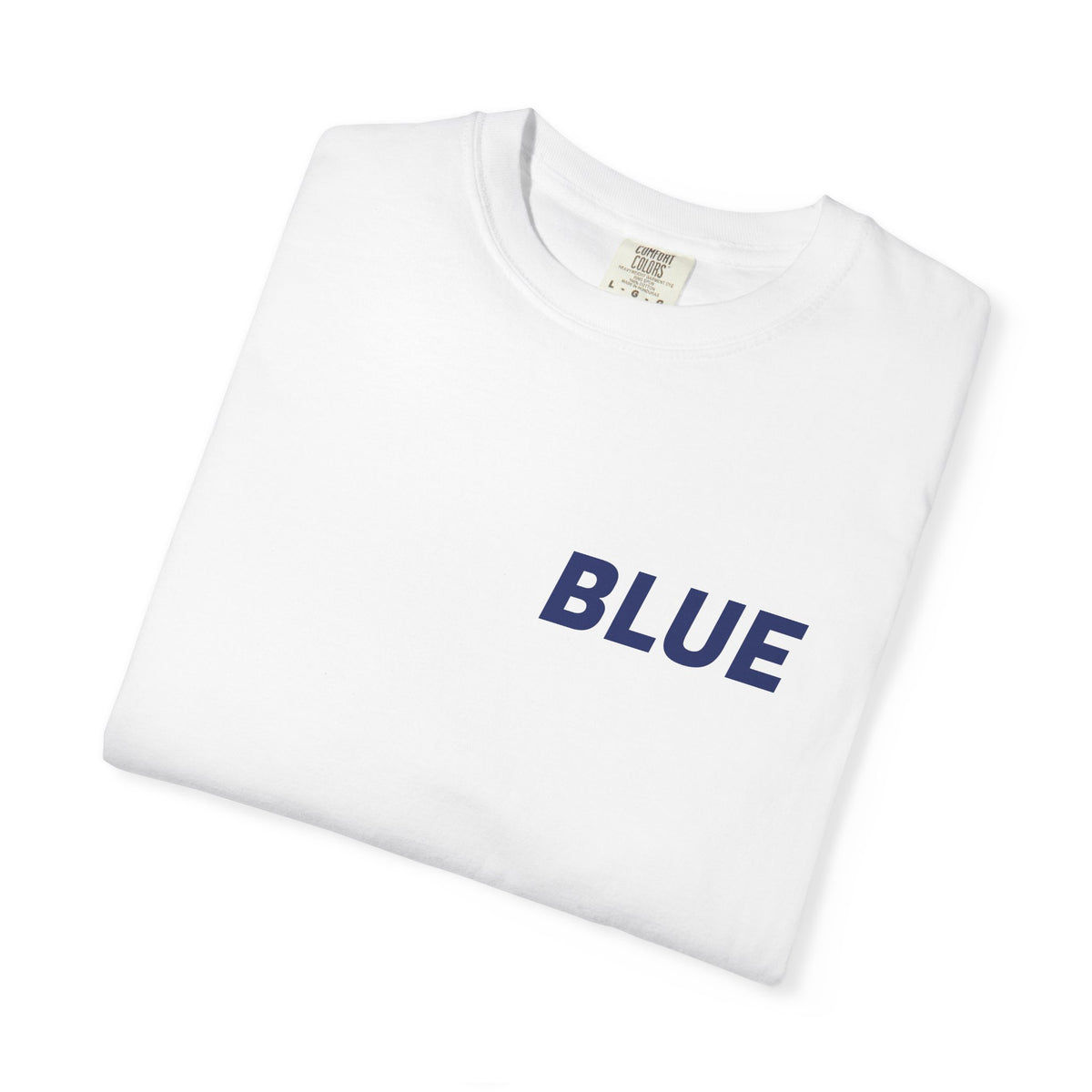 Blue T-Shirt — Minimalist Chest Logo Tee