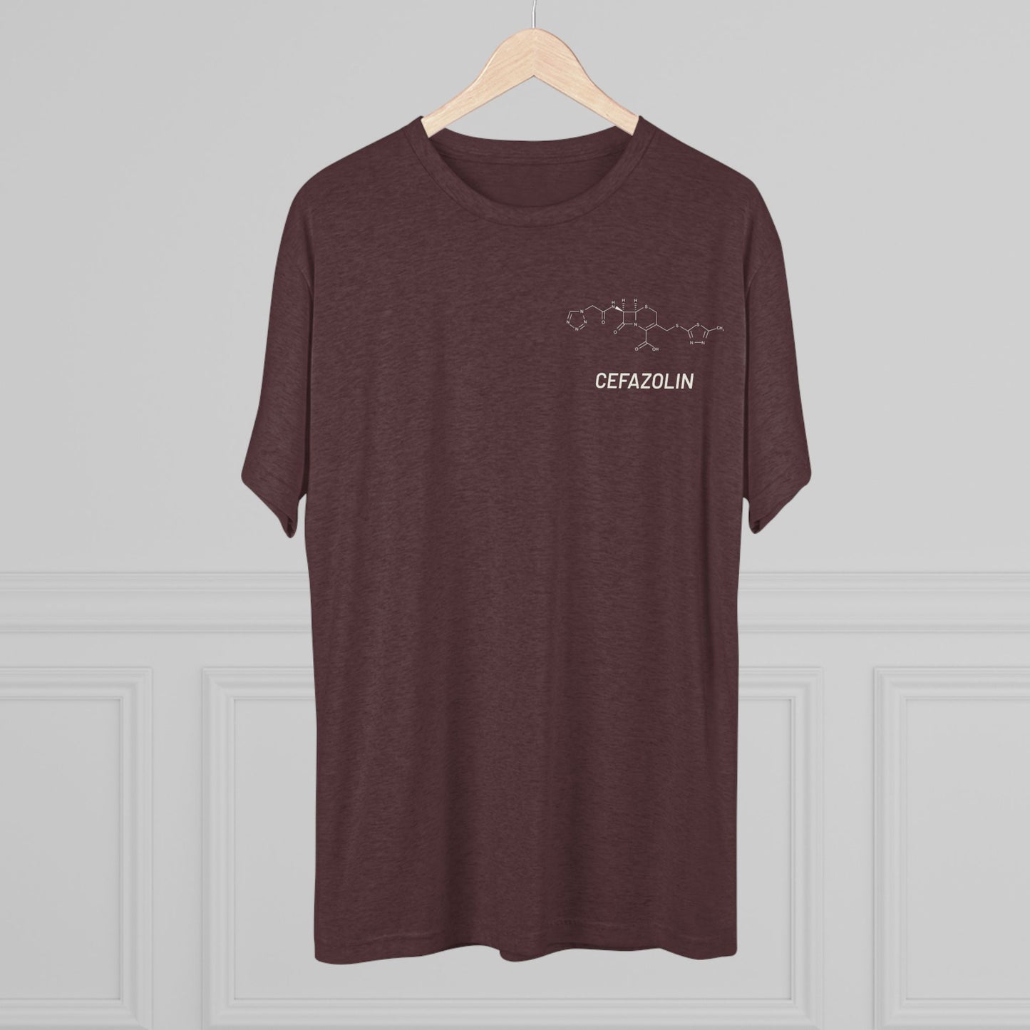 Cefazolin Structural Compound T-Shirt for Trauma Surgeons - Lightweight Tri-Blend Crew - Light Graphic