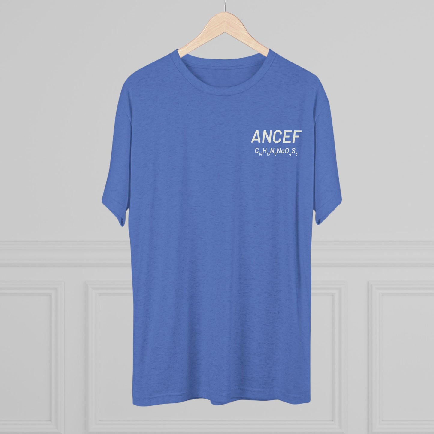 Ancef Chemical Compound T-Shirt for Trauma Surgeons - Lightweight Tri-Blend Crew - Light Graphic
