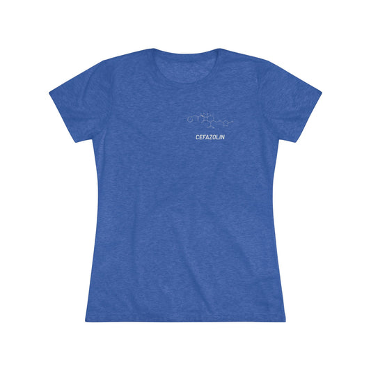 Cefazolin Structural Compound T-Shirt for Trauma Surgeons Women’s Tee — Triblend Shirt - Light Graphic
