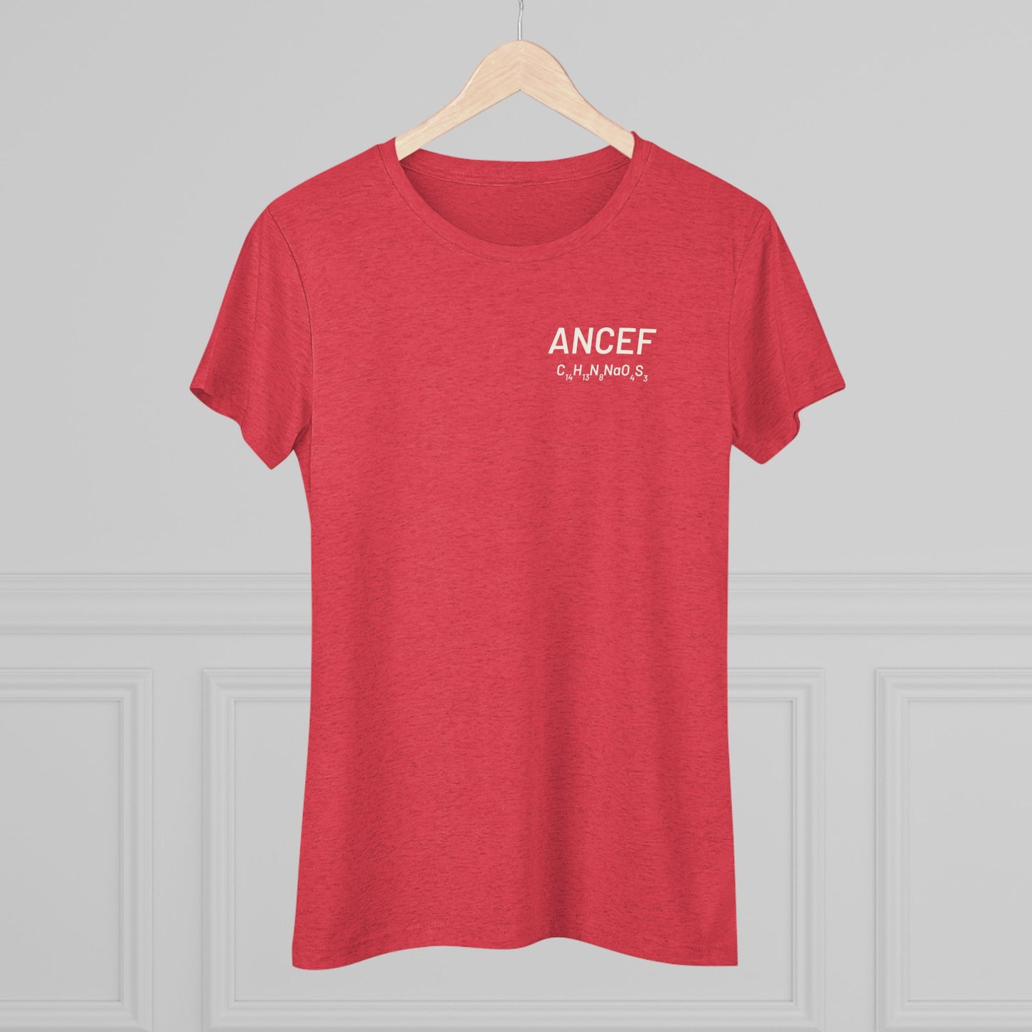 Ancef Chemical Compound T-Shirt for Trauma Surgeons Women’s Tee — Triblend Shirt - Light Graphic