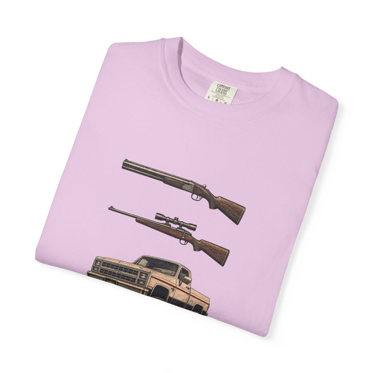 Hank Williams Jr. Shotgun Rifle and a Four-Wheel Drive. Vintage Pickup & Rifles Graphic T‑Shirt
