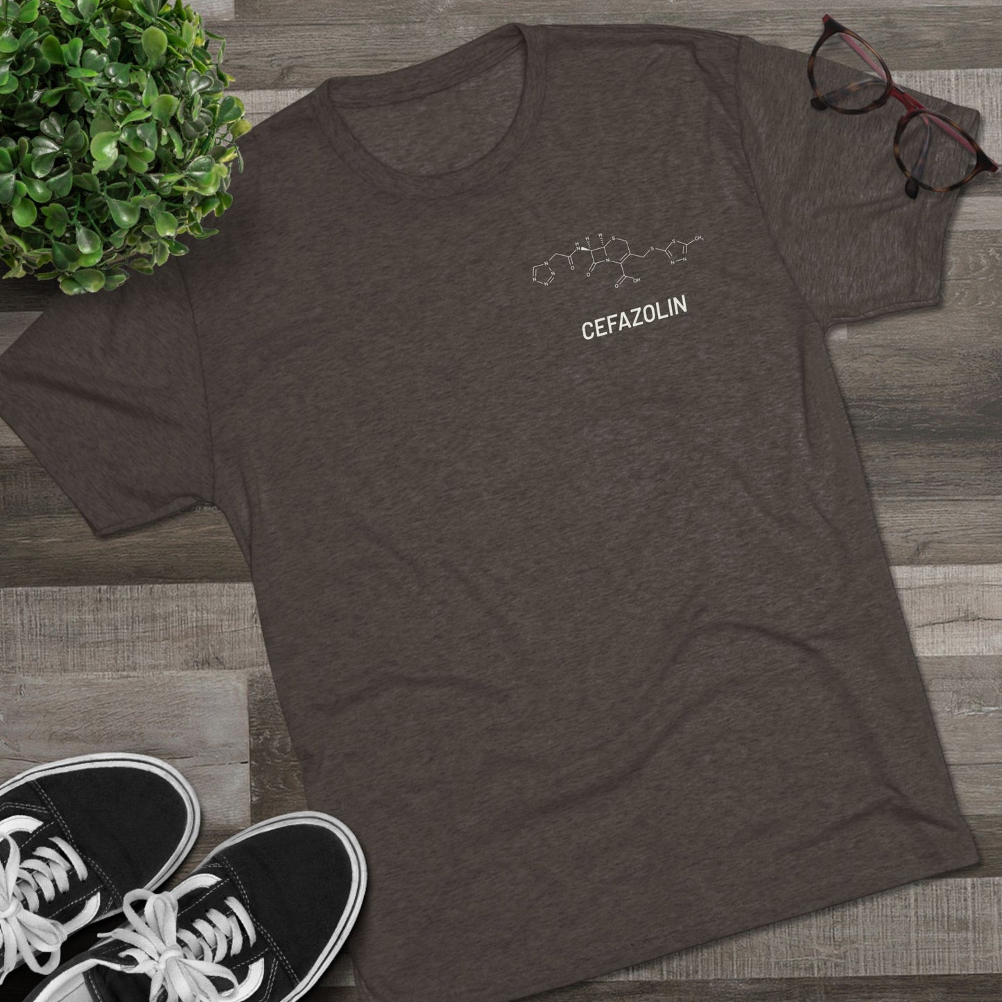 Cefazolin Structural Compound T-Shirt for Trauma Surgeons - Lightweight Tri-Blend Crew - Light Graphic
