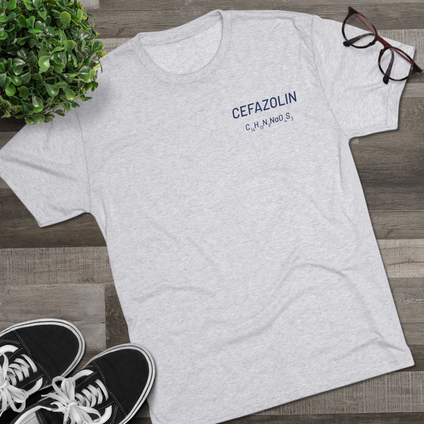 Cefazolin Chemical Compound T-Shirt for Trauma Surgeons - Lightweight Tri-Blend Crew