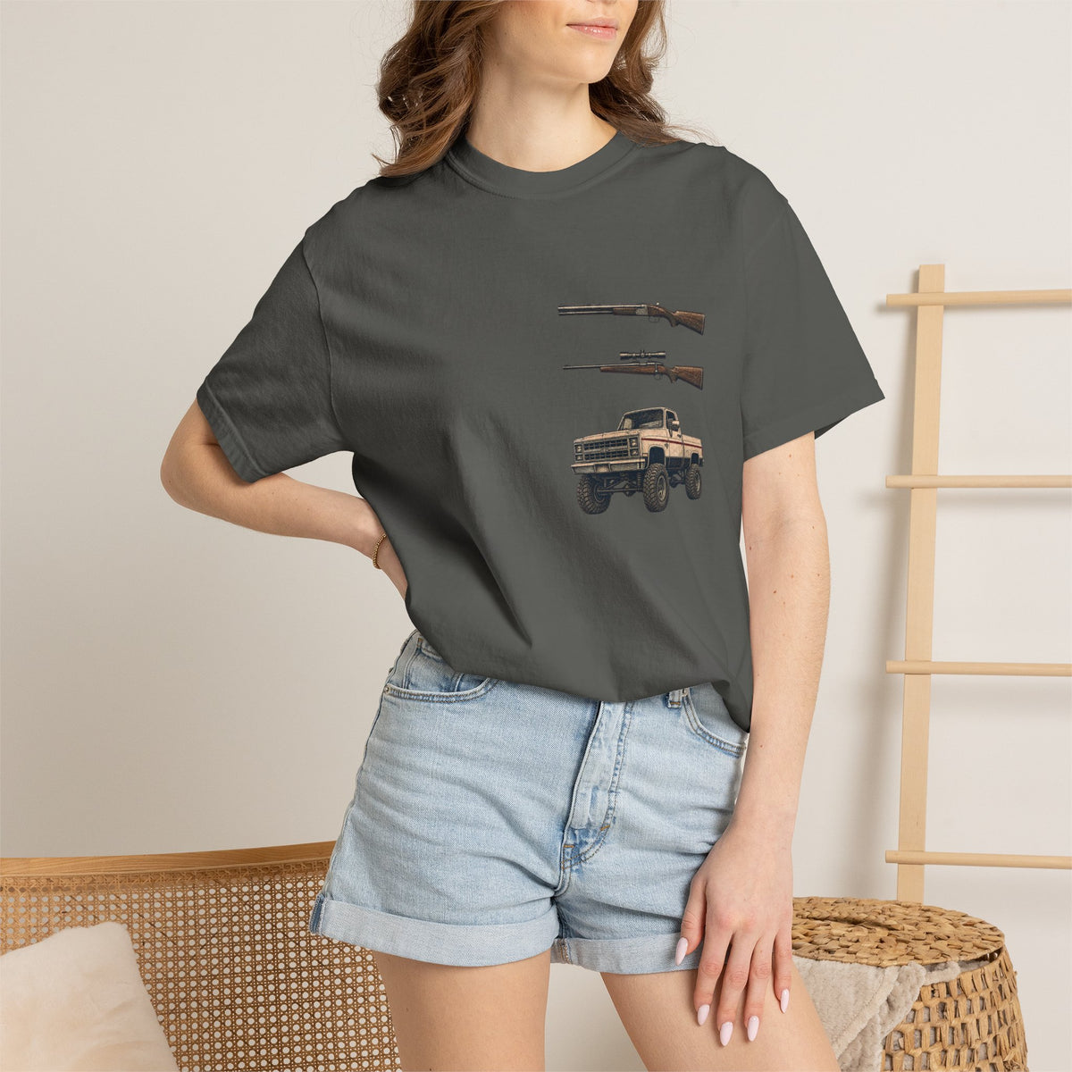 HWjr - A Shotgun a Rifle and a 4-Wheel Drive  - A country Boy Can Survive T-shirt