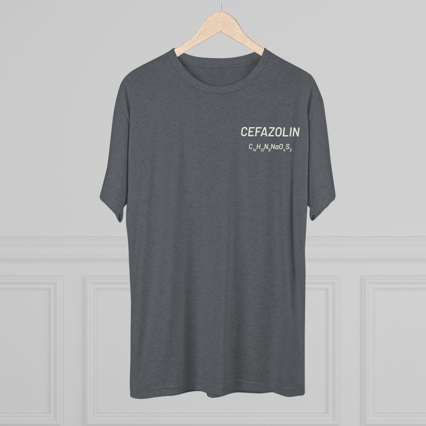 Cefazolin Chemical Compound T-Shirt for Trauma Surgeons - Lightweight Tri-Blend Crew - Light Graphic