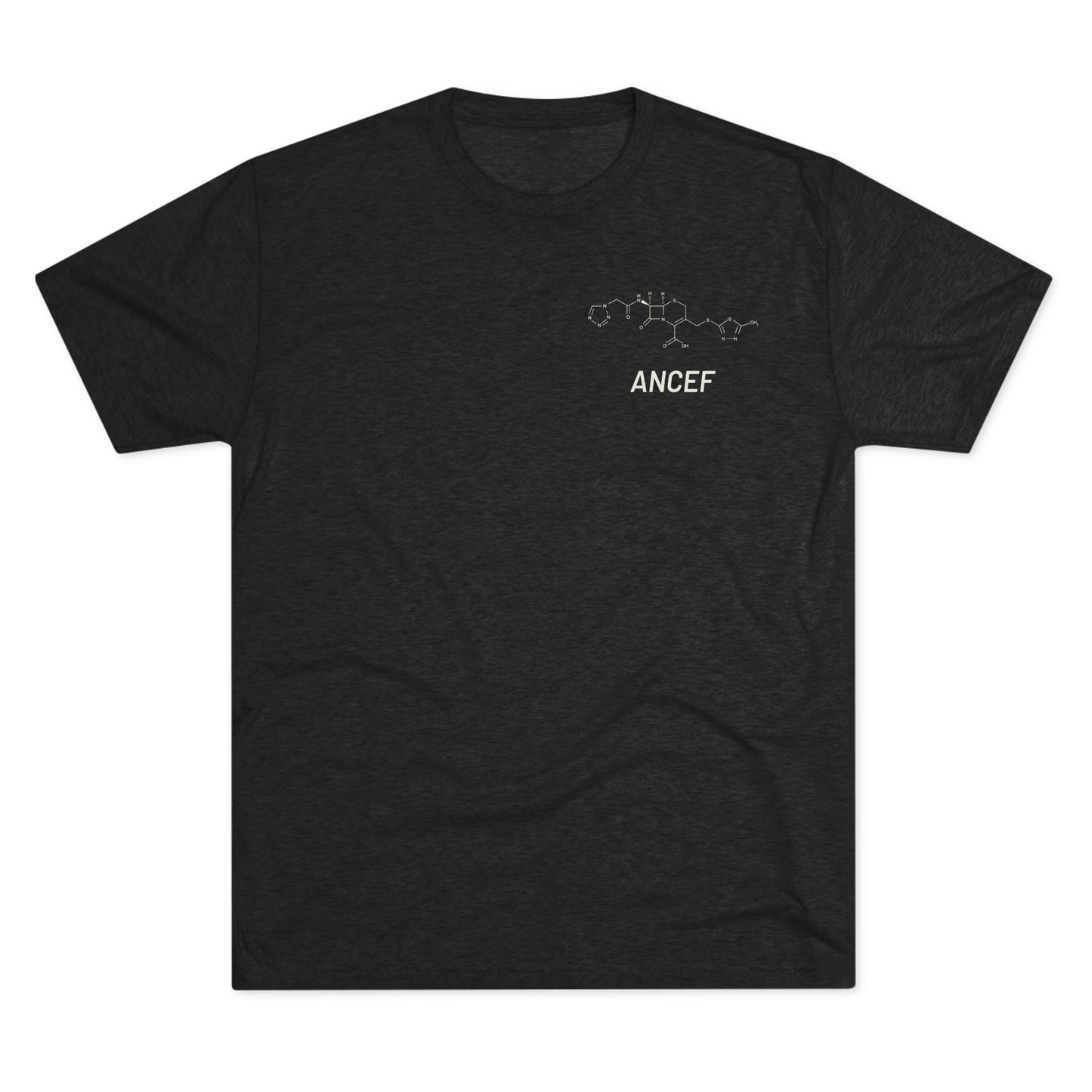Ancef Structural Compound T-Shirt for Trauma Surgeons - Lightweight Tri-Blend Crew - Light Graphic