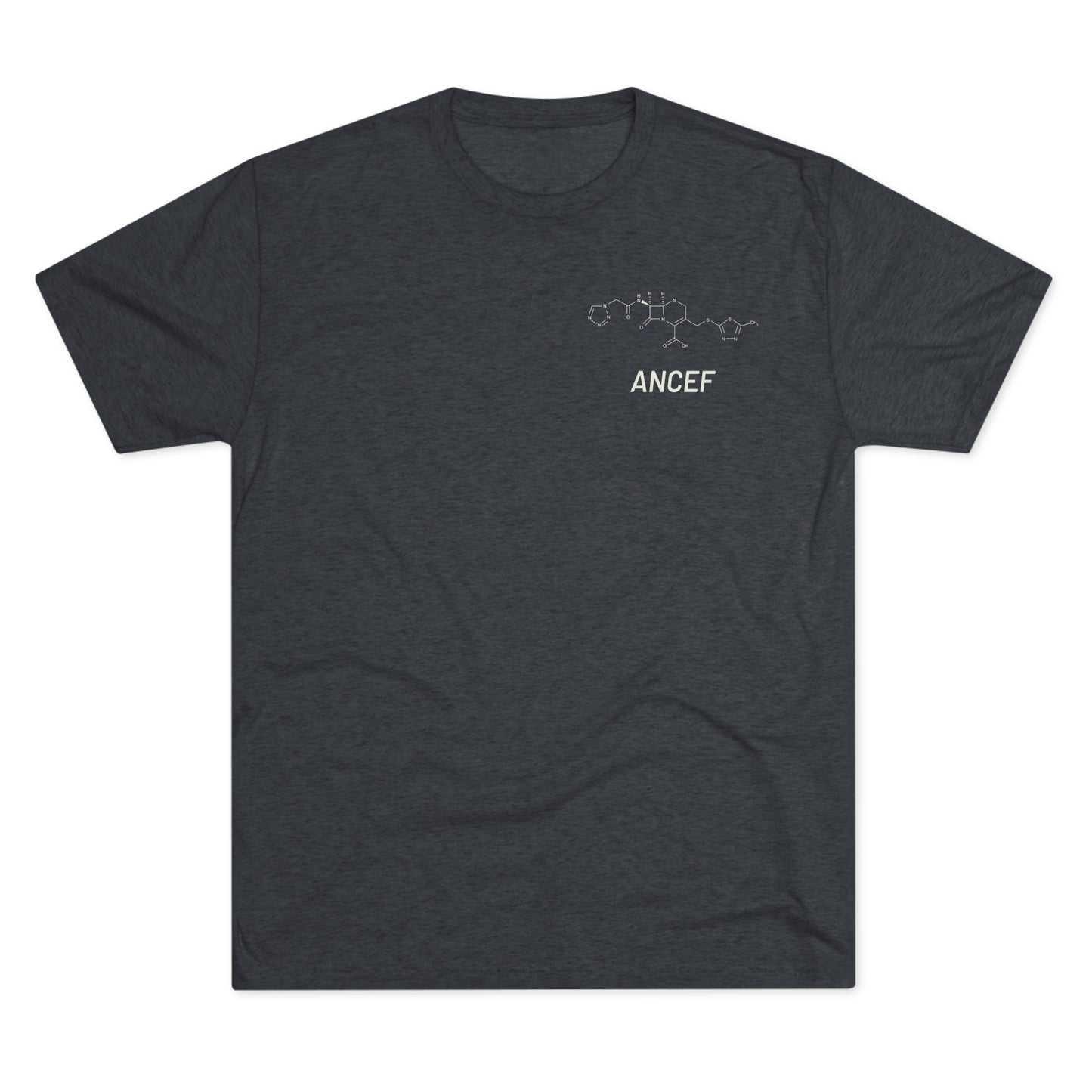 Ancef Structural Compound T-Shirt for Trauma Surgeons - Lightweight Tri-Blend Crew - Light Graphic