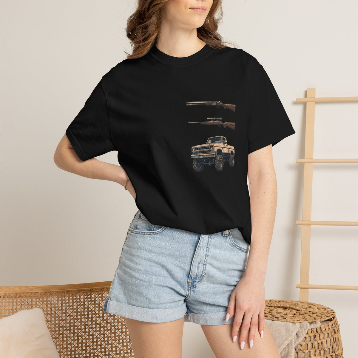 HWjr - A Shotgun a Rifle and a 4-Wheel Drive  - A country Boy Can Survive T-shirt