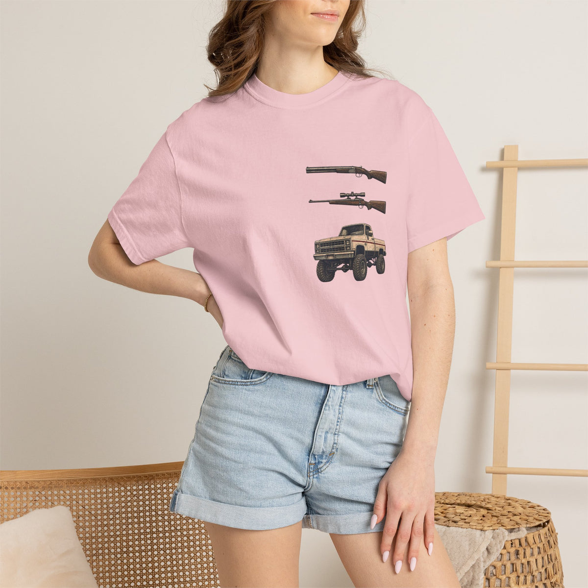 HWjr - A Shotgun a Rifle and a 4-Wheel Drive  - A country Boy Can Survive T-shirt