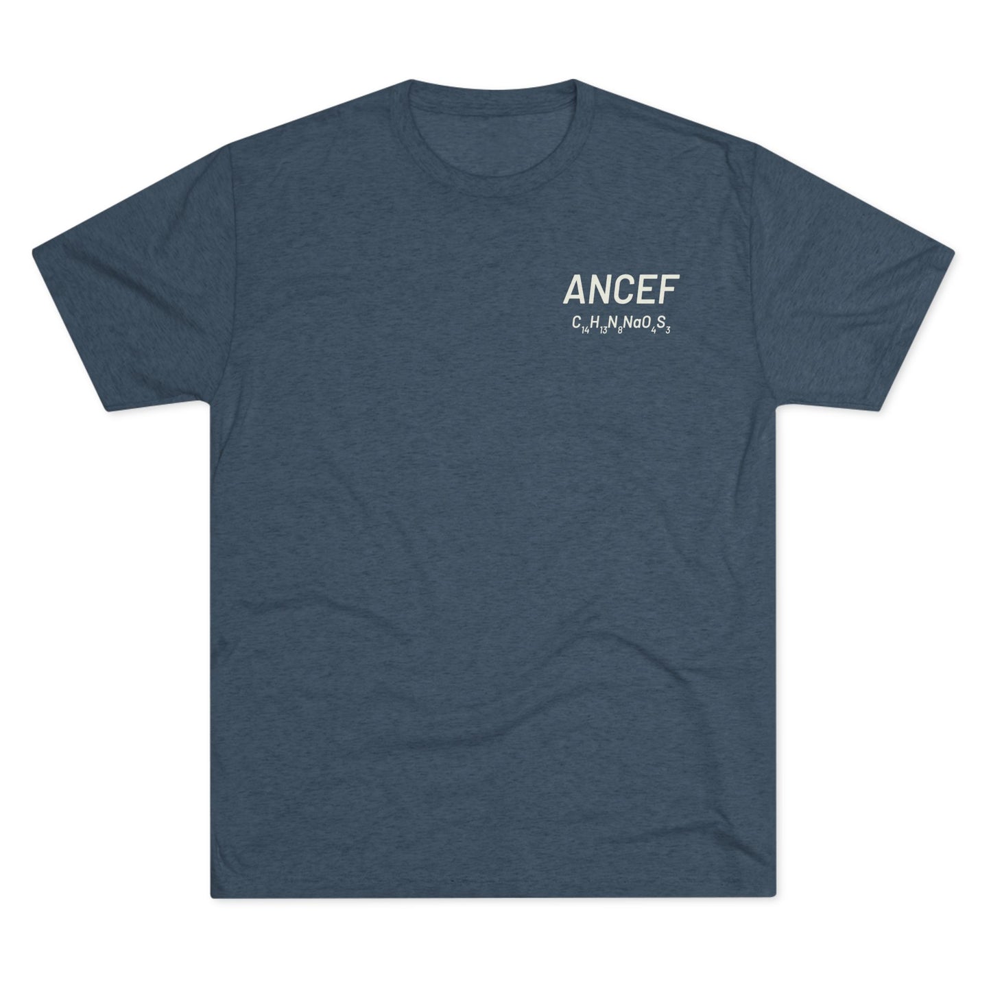 Ancef Chemical Compound T-Shirt for Trauma Surgeons - Lightweight Tri-Blend Crew - Light Graphic