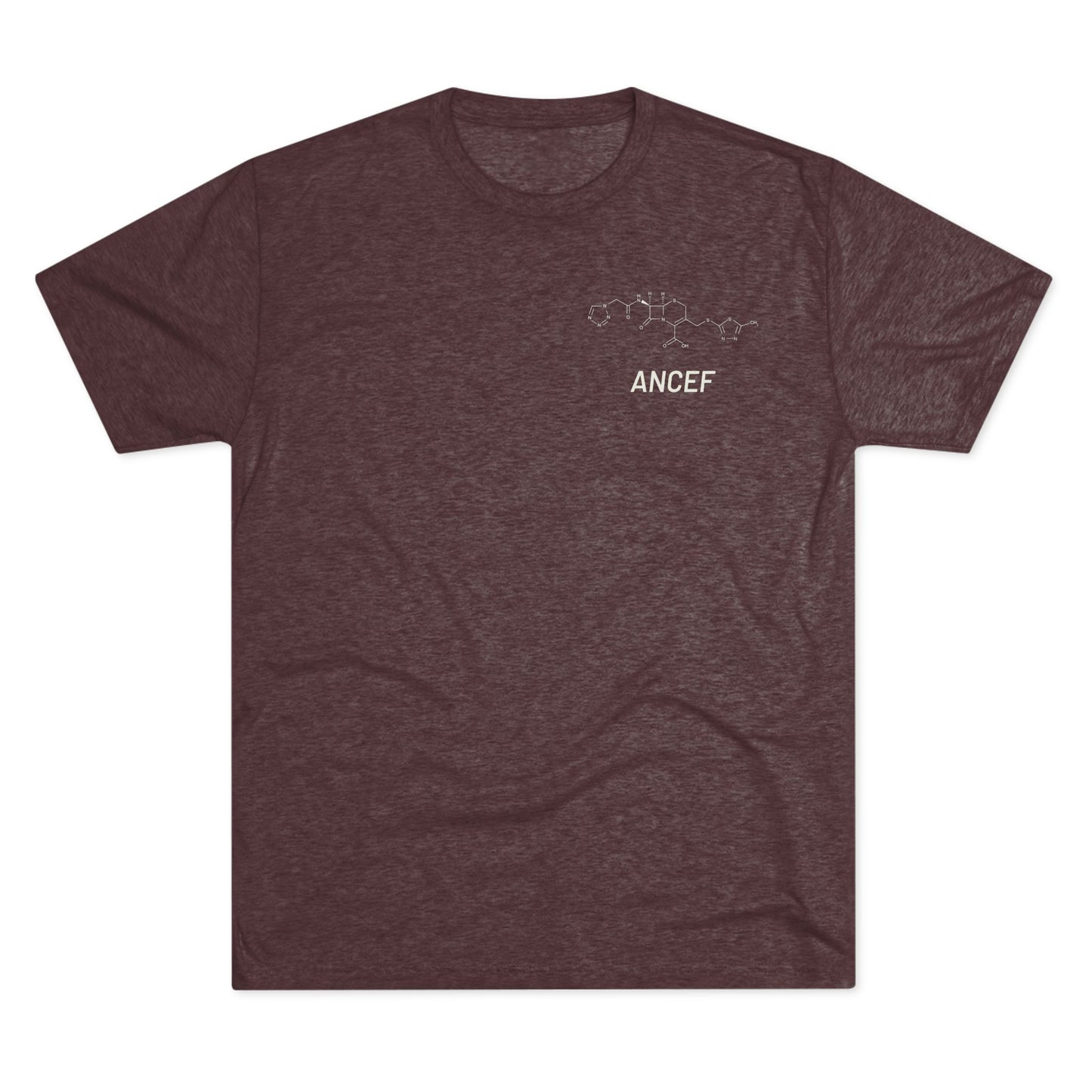 Ancef Structural Compound T-Shirt for Trauma Surgeons - Lightweight Tri-Blend Crew - Light Graphic