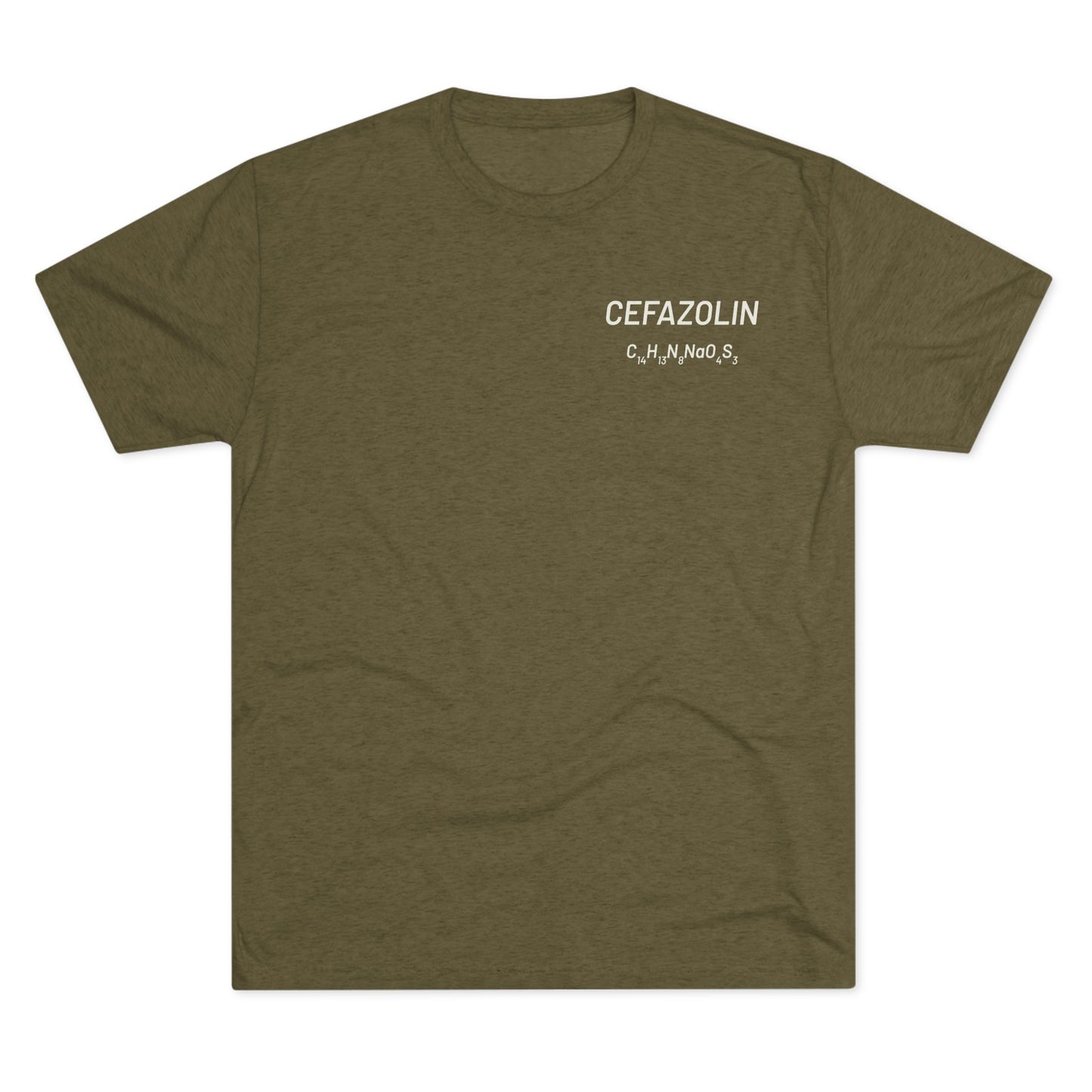 Cefazolin Chemical Compound T-Shirt for Trauma Surgeons - Lightweight Tri-Blend Crew - Light Graphic