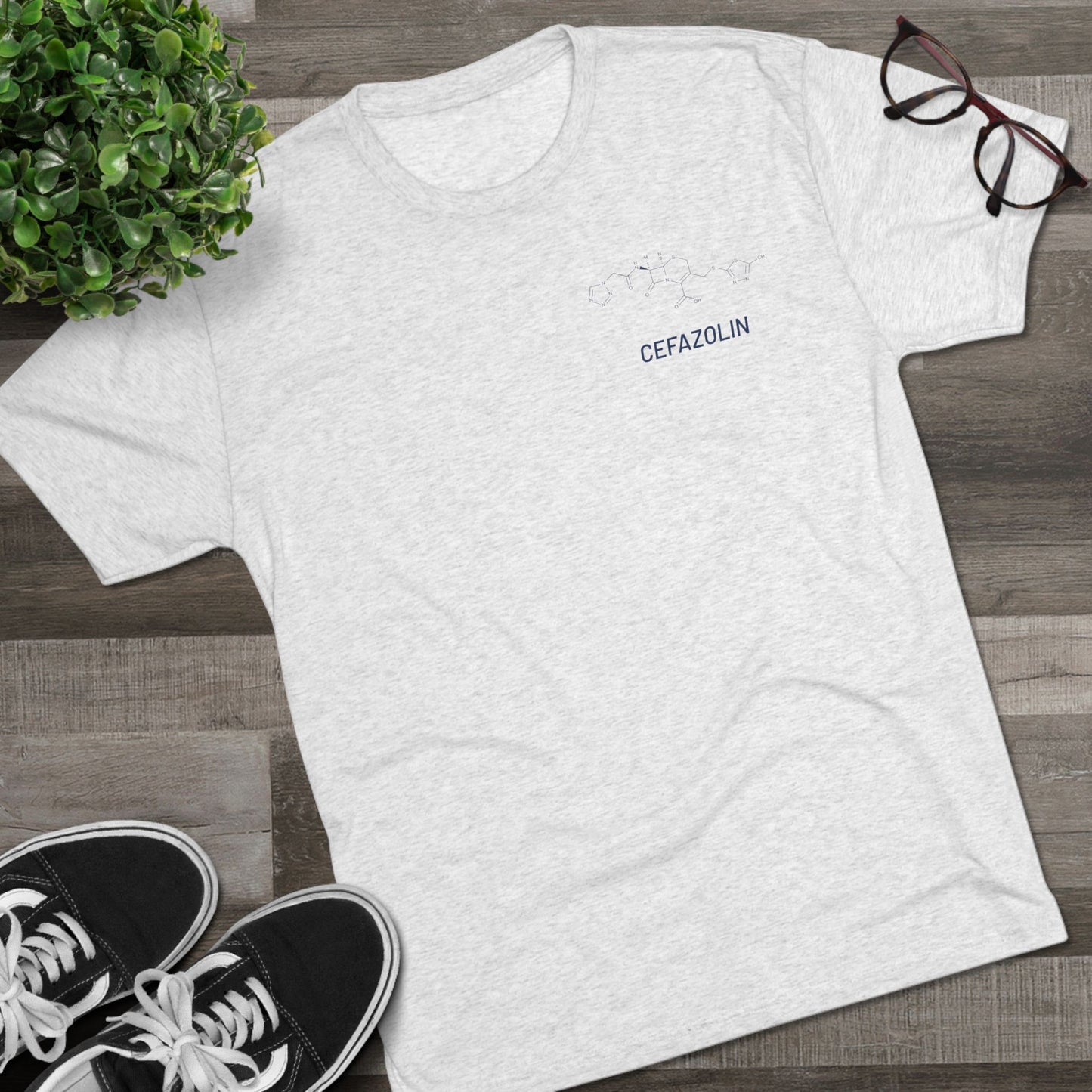 Cefazolin Structural Compound T-Shirt for Trauma Surgeons - Lightweight Tri-Blend Crew