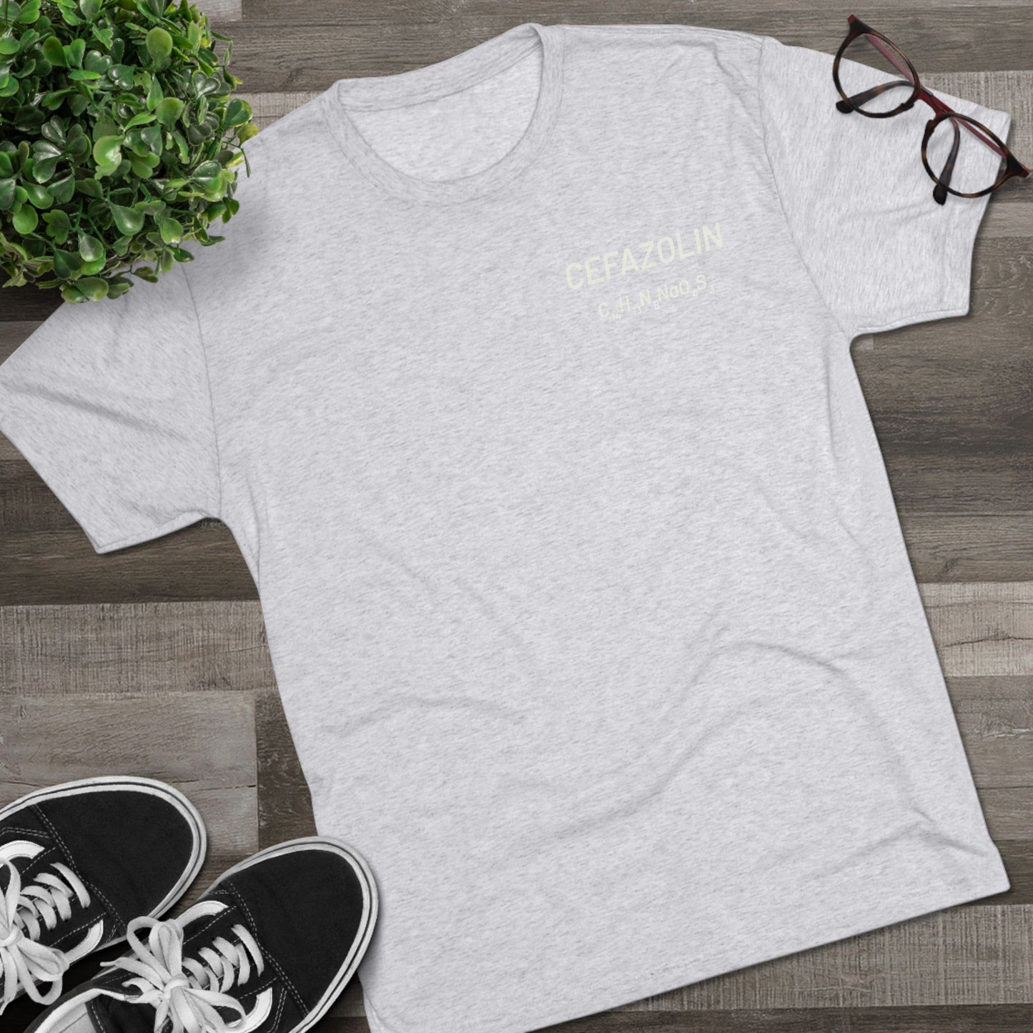 Cefazolin Chemical Compound T-Shirt for Trauma Surgeons - Lightweight Tri-Blend Crew - Light Graphic