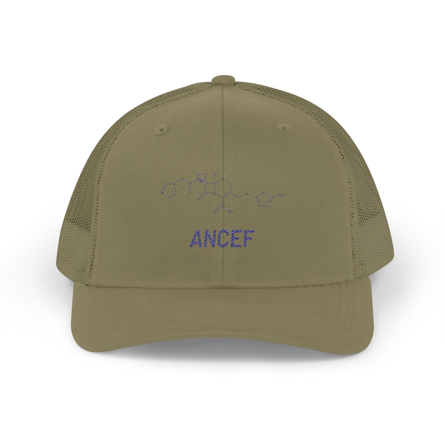 ANCEF Structural Formula Embroidered Snapback Trucker Hat for Trauma Surgeons
