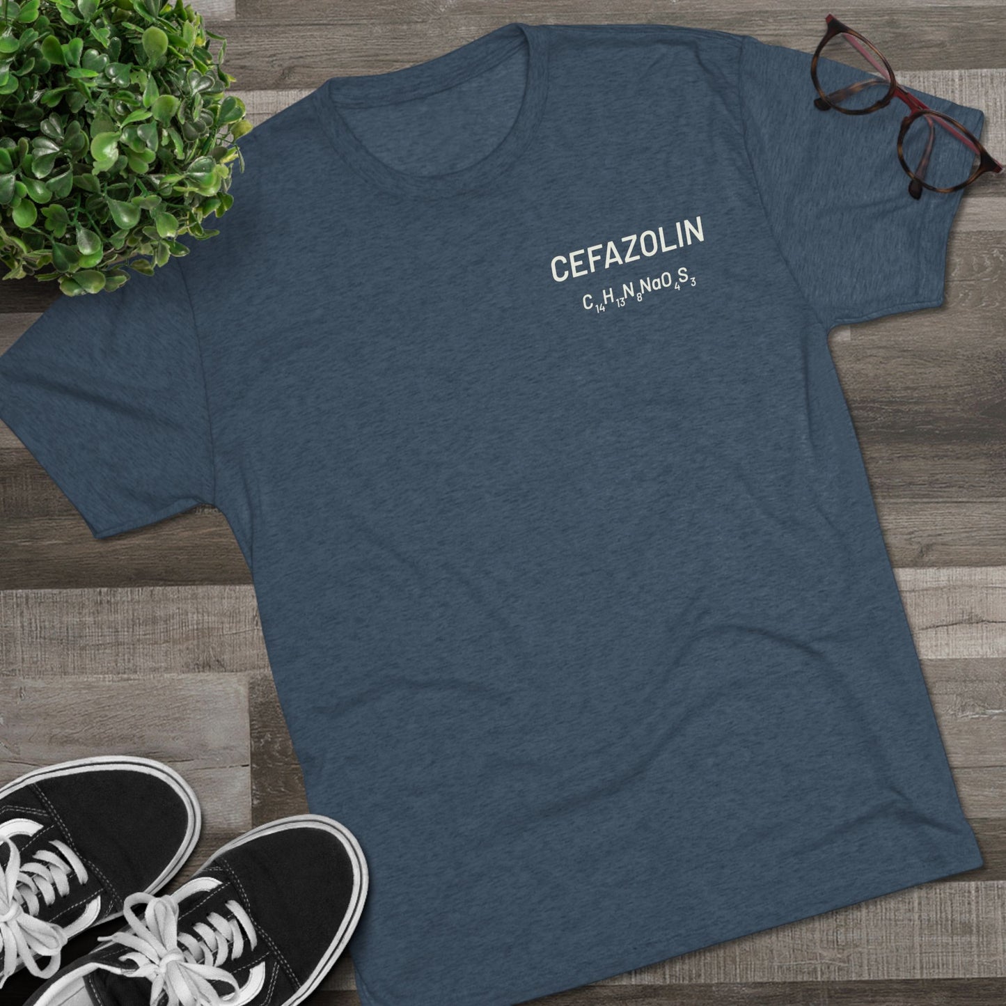 Cefazolin Chemical Compound T-Shirt for Trauma Surgeons - Lightweight Tri-Blend Crew - Light Graphic