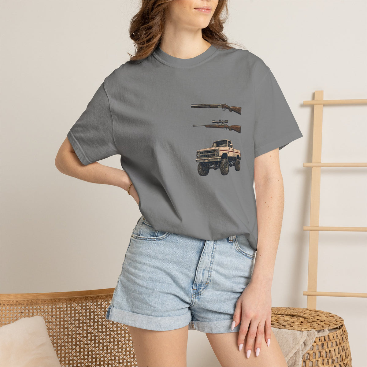HWjr - A Shotgun a Rifle and a 4-Wheel Drive  - A country Boy Can Survive T-shirt