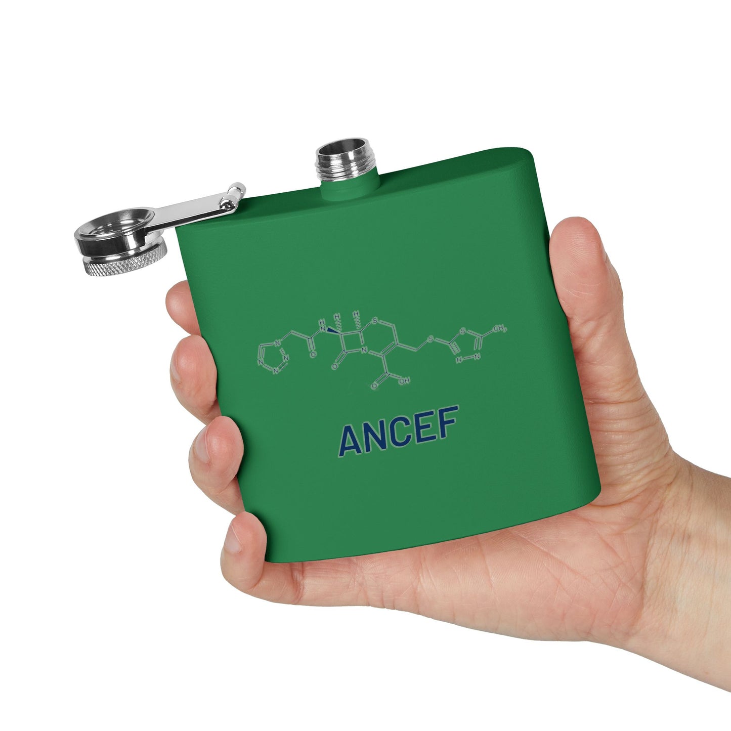 Ancef Structural Compound 6oz Stainless Steel Flask for Trauma Surgeons