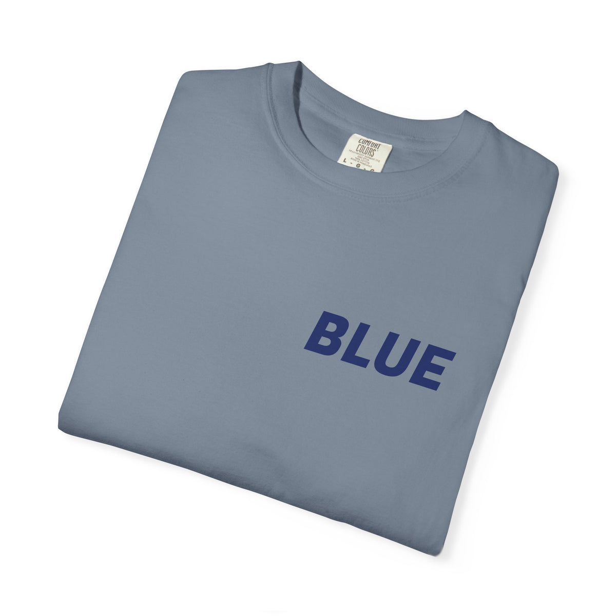 Blue T-Shirt — Minimalist Chest Logo Tee