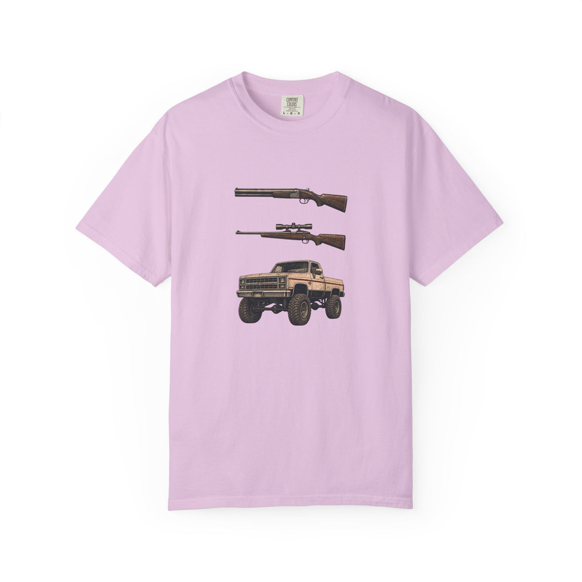 Hank Williams Jr. Shotgun Rifle and a Four-Wheel Drive. Vintage Pickup & Rifles Graphic T‑Shirt