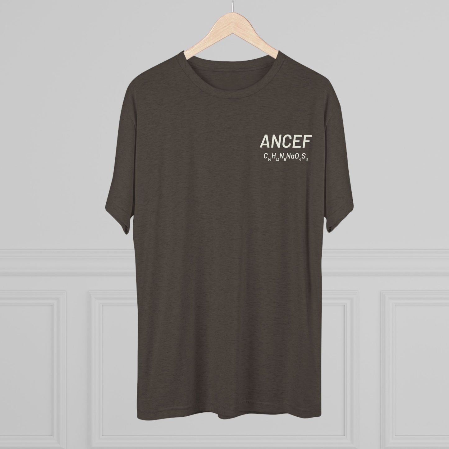 Ancef Chemical Compound T-Shirt for Trauma Surgeons - Lightweight Tri-Blend Crew - Light Graphic