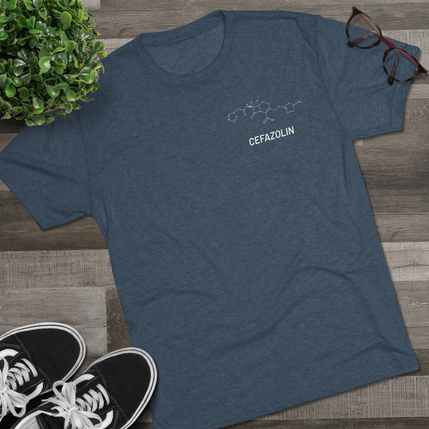 Cefazolin Structural Compound T-Shirt for Trauma Surgeons - Lightweight Tri-Blend Crew - Light Graphic