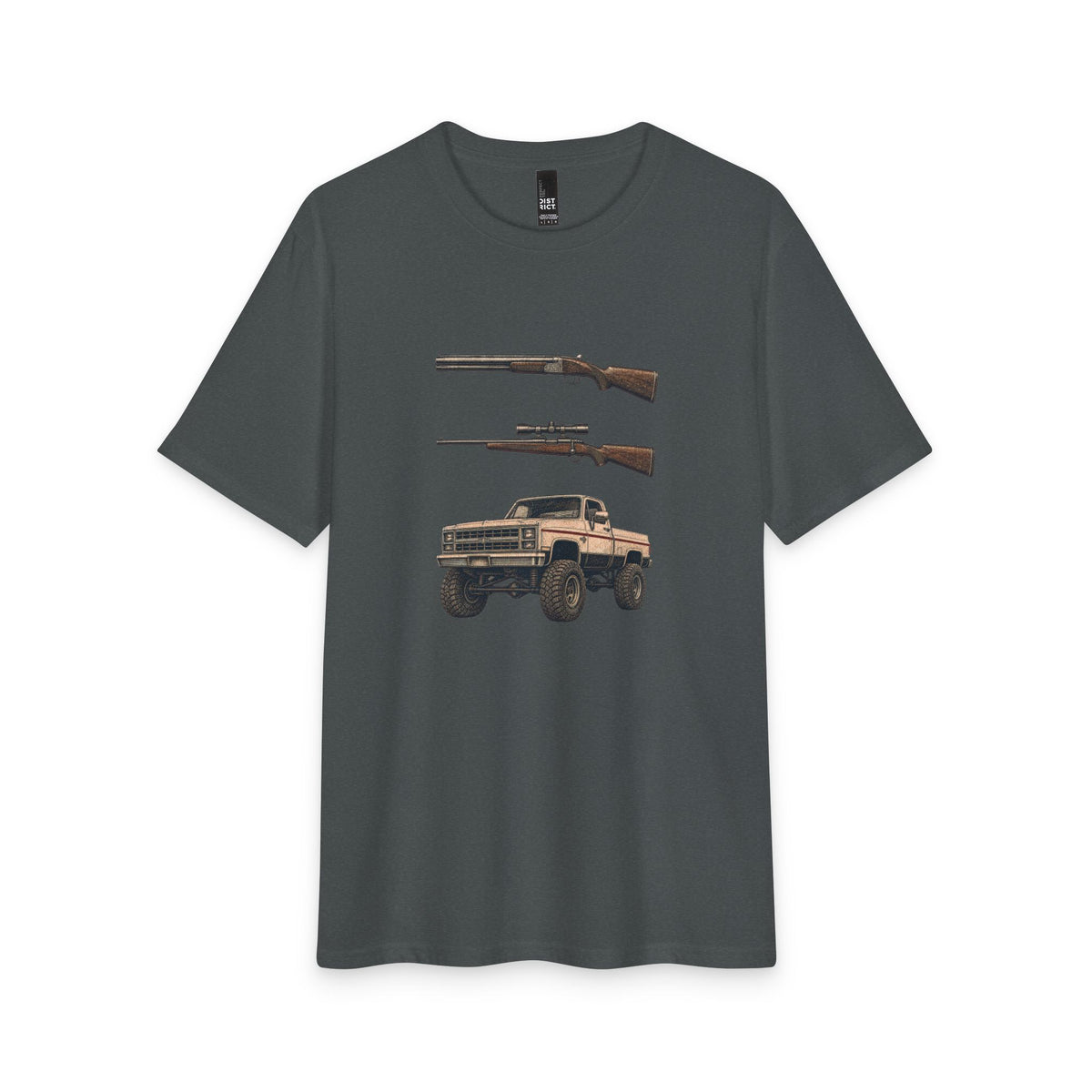 Pickup Truck & Rifles Graphic Tee – Rustic Outdoorsman Hunting T‑Shirt