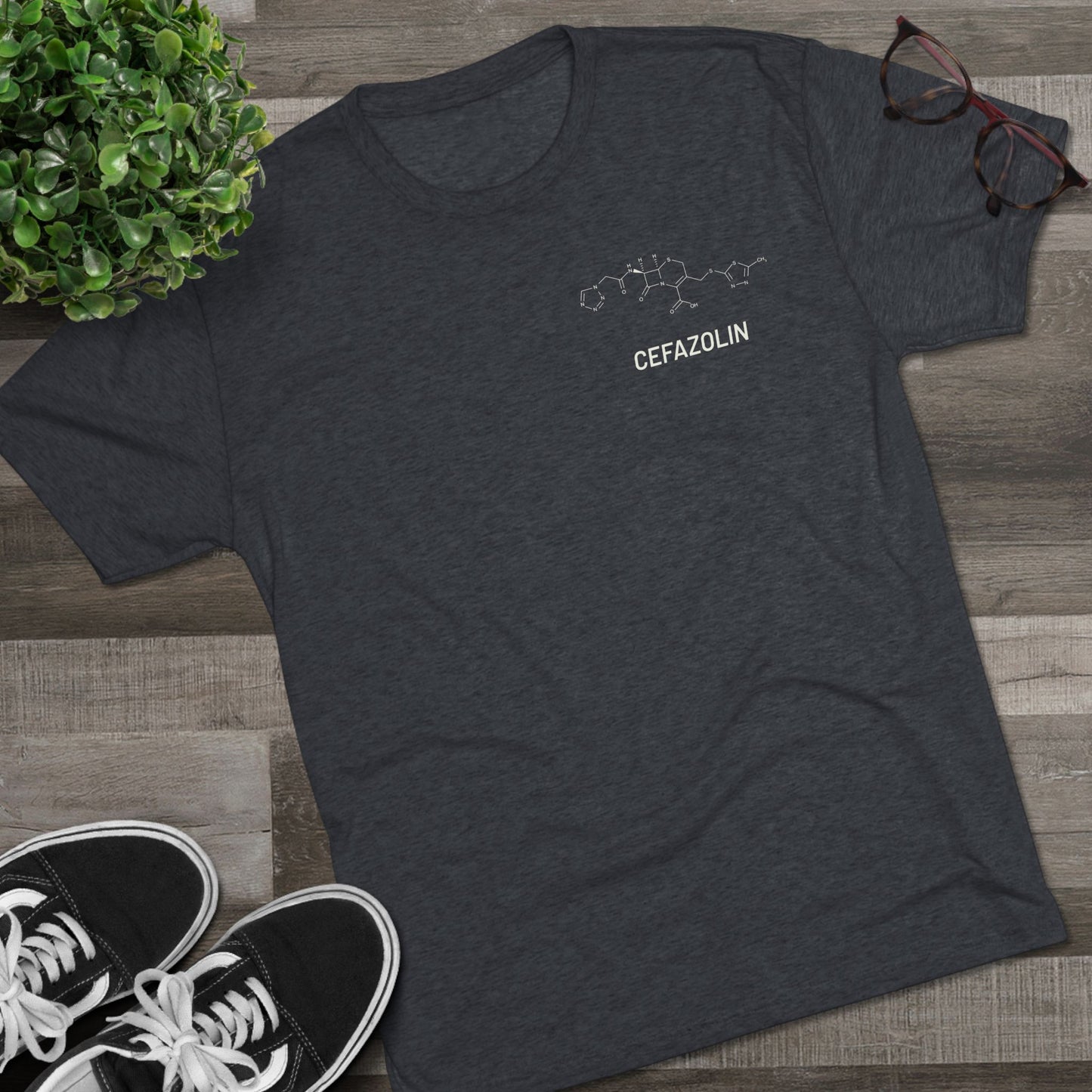 Cefazolin Structural Compound T-Shirt for Trauma Surgeons - Lightweight Tri-Blend Crew - Light Graphic