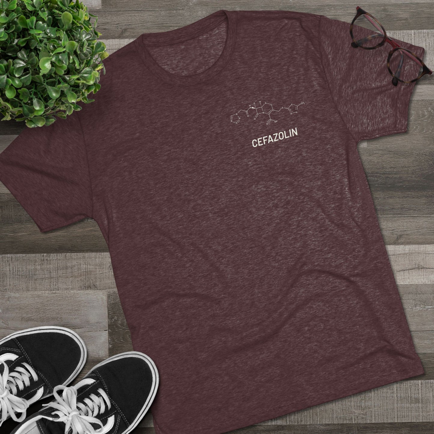 Cefazolin Structural Compound T-Shirt for Trauma Surgeons - Lightweight Tri-Blend Crew - Light Graphic
