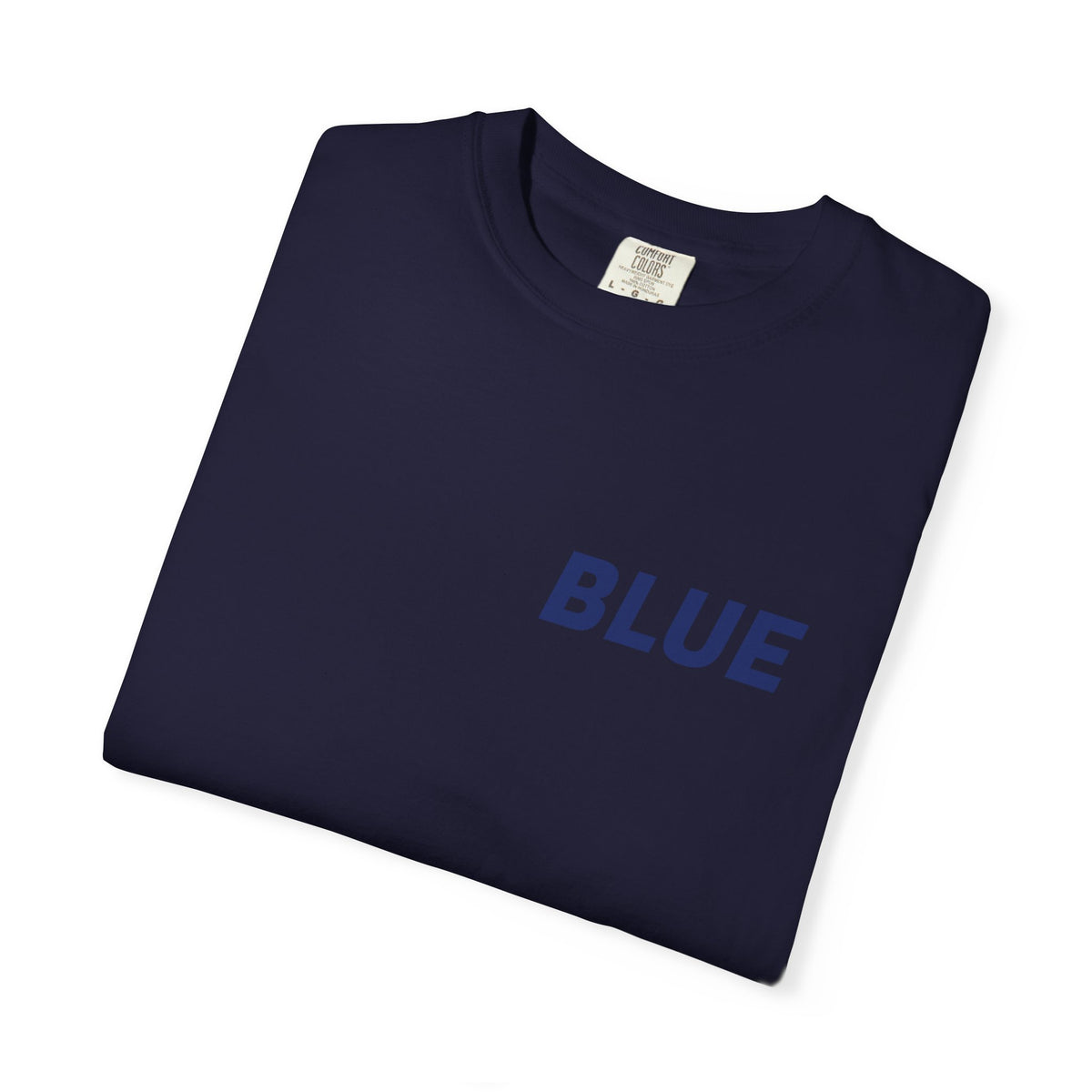 Blue T-Shirt — Minimalist Chest Logo Tee