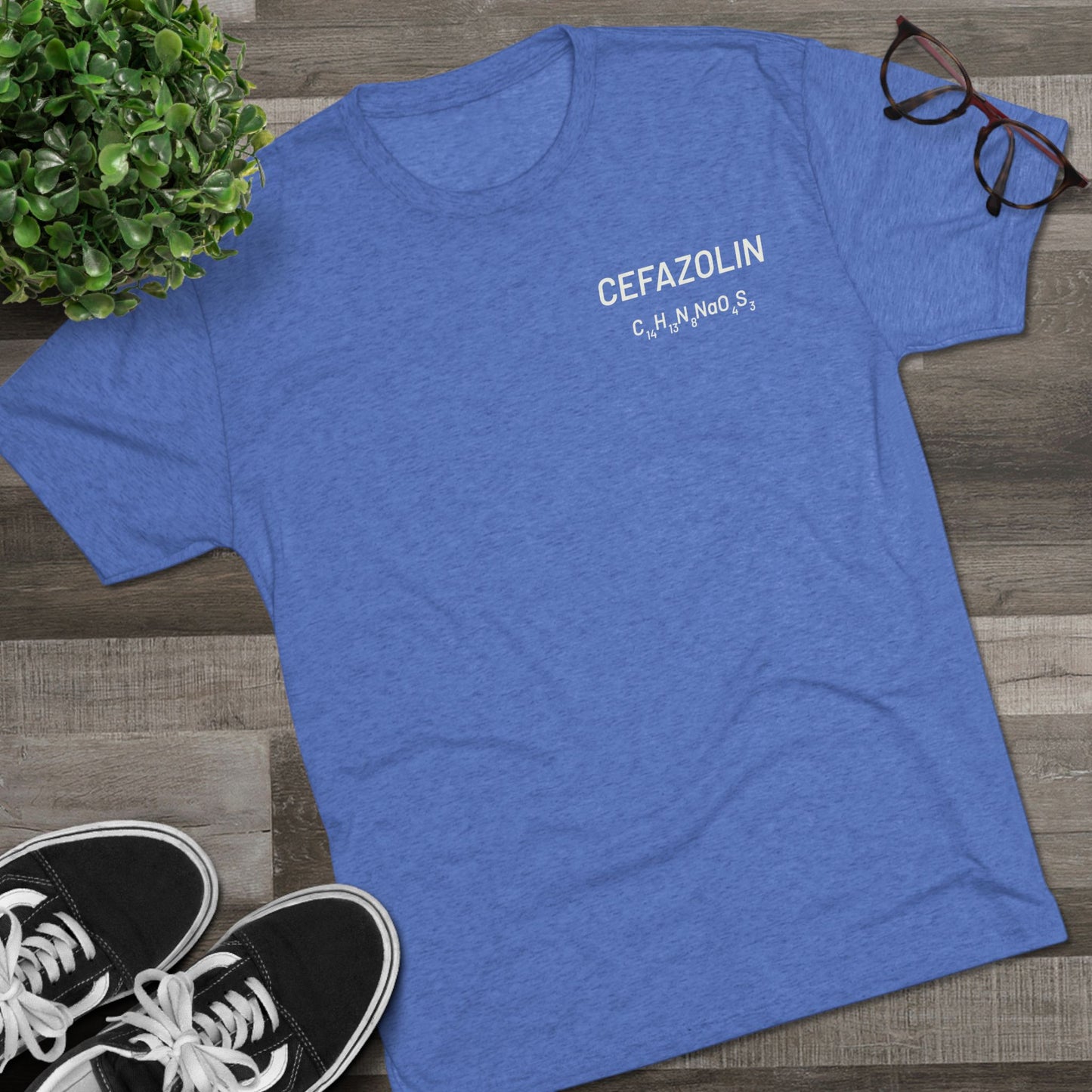 Cefazolin Chemical Compound T-Shirt for Trauma Surgeons - Lightweight Tri-Blend Crew - Light Graphic