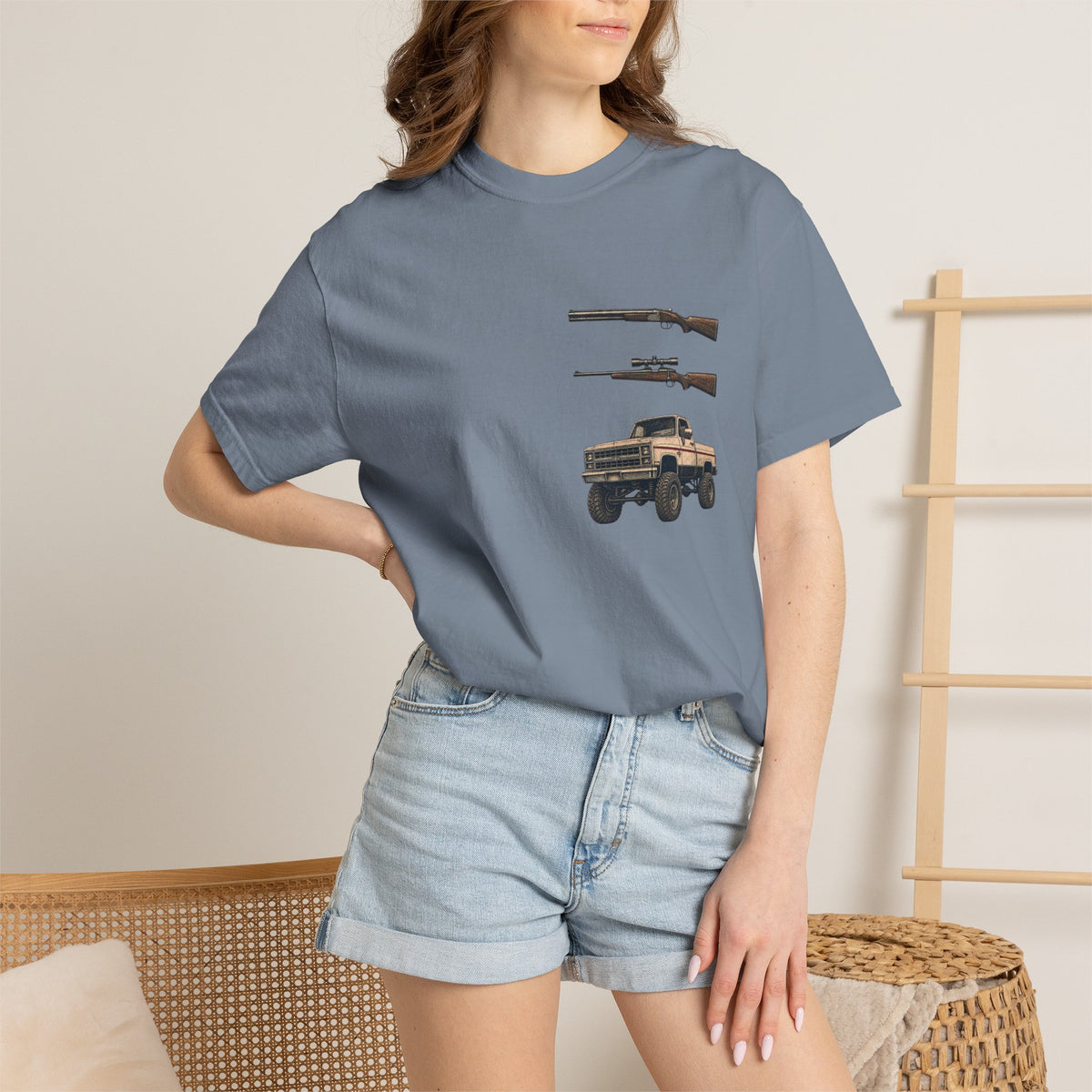HWjr - A Shotgun a Rifle and a 4-Wheel Drive  - A country Boy Can Survive T-shirt