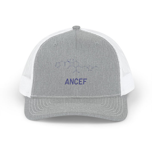 ANCEF Structural Formula Embroidered Snapback Trucker Hat for Trauma Surgeons