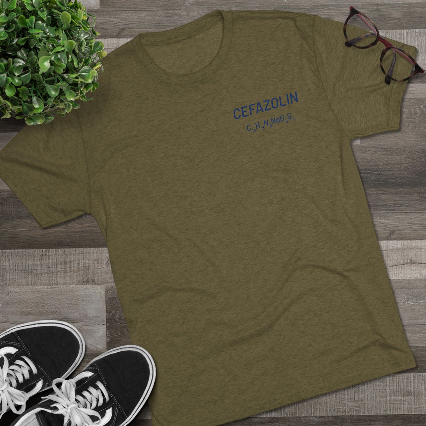 Cefazolin Chemical Compound T-Shirt for Trauma Surgeons - Lightweight Tri-Blend Crew