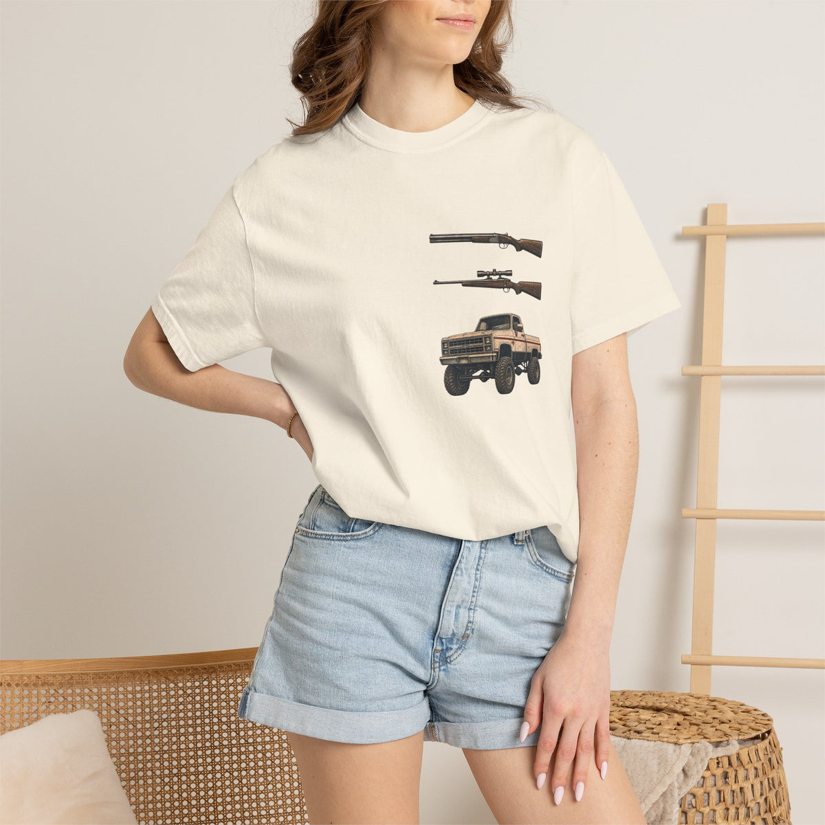 HWjr - A Shotgun a Rifle and a 4-Wheel Drive  - A country Boy Can Survive T-shirt