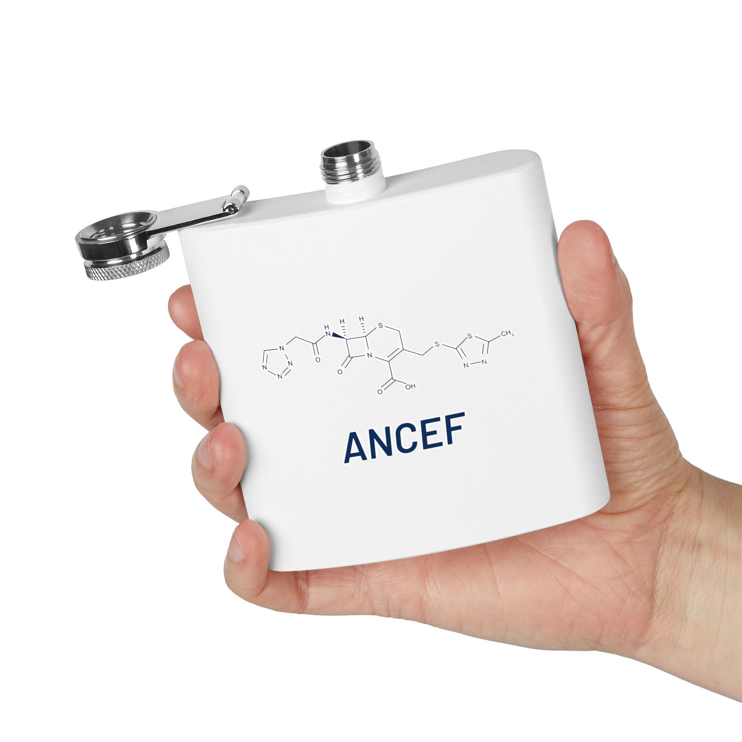 Ancef Structural Compound 6oz Stainless Steel Flask for Trauma Surgeons