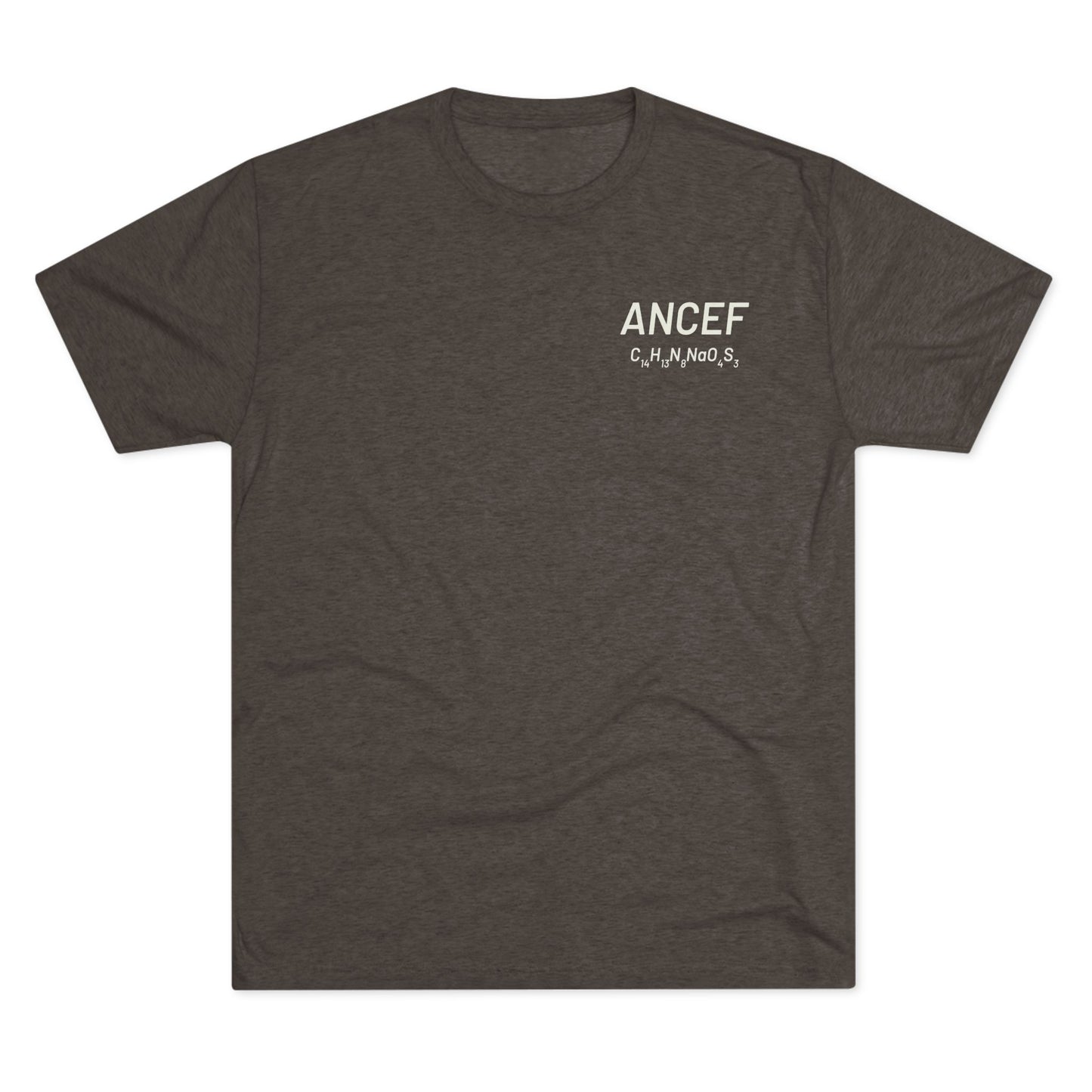 Ancef Chemical Compound T-Shirt for Trauma Surgeons - Lightweight Tri-Blend Crew - Light Graphic