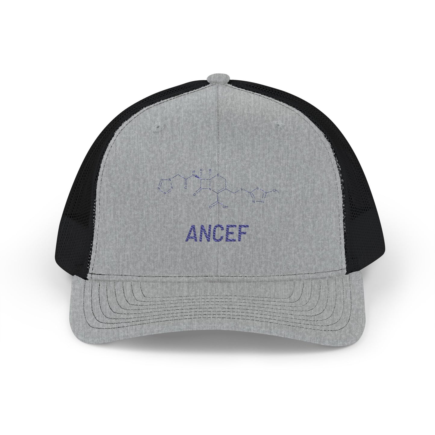 ANCEF Structural Formula Embroidered Snapback Trucker Hat for Trauma Surgeons