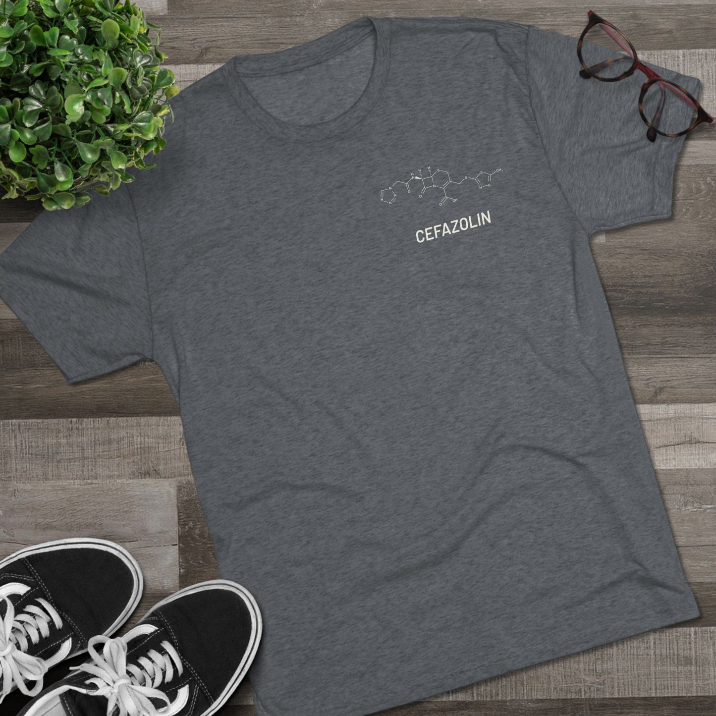 Cefazolin Structural Compound T-Shirt for Trauma Surgeons - Lightweight Tri-Blend Crew - Light Graphic