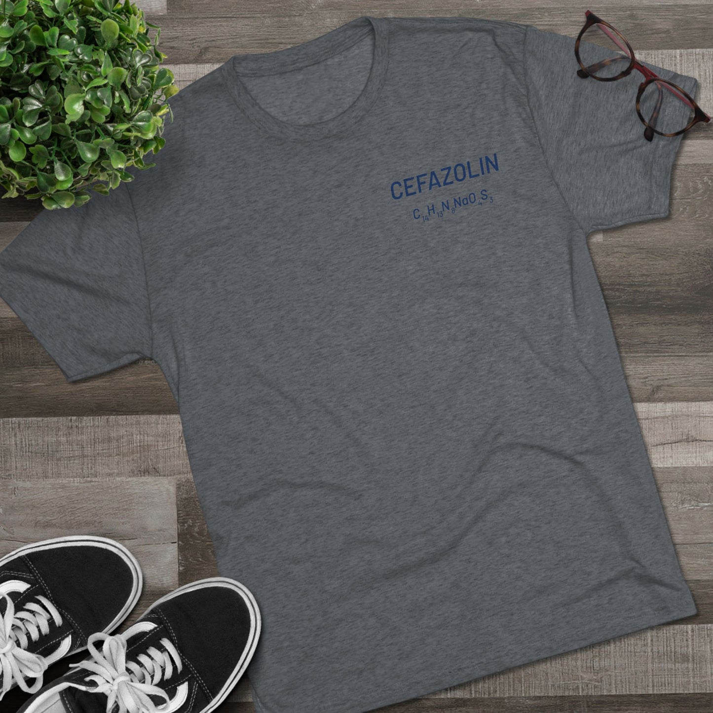 Cefazolin Chemical Compound T-Shirt for Trauma Surgeons - Lightweight Tri-Blend Crew