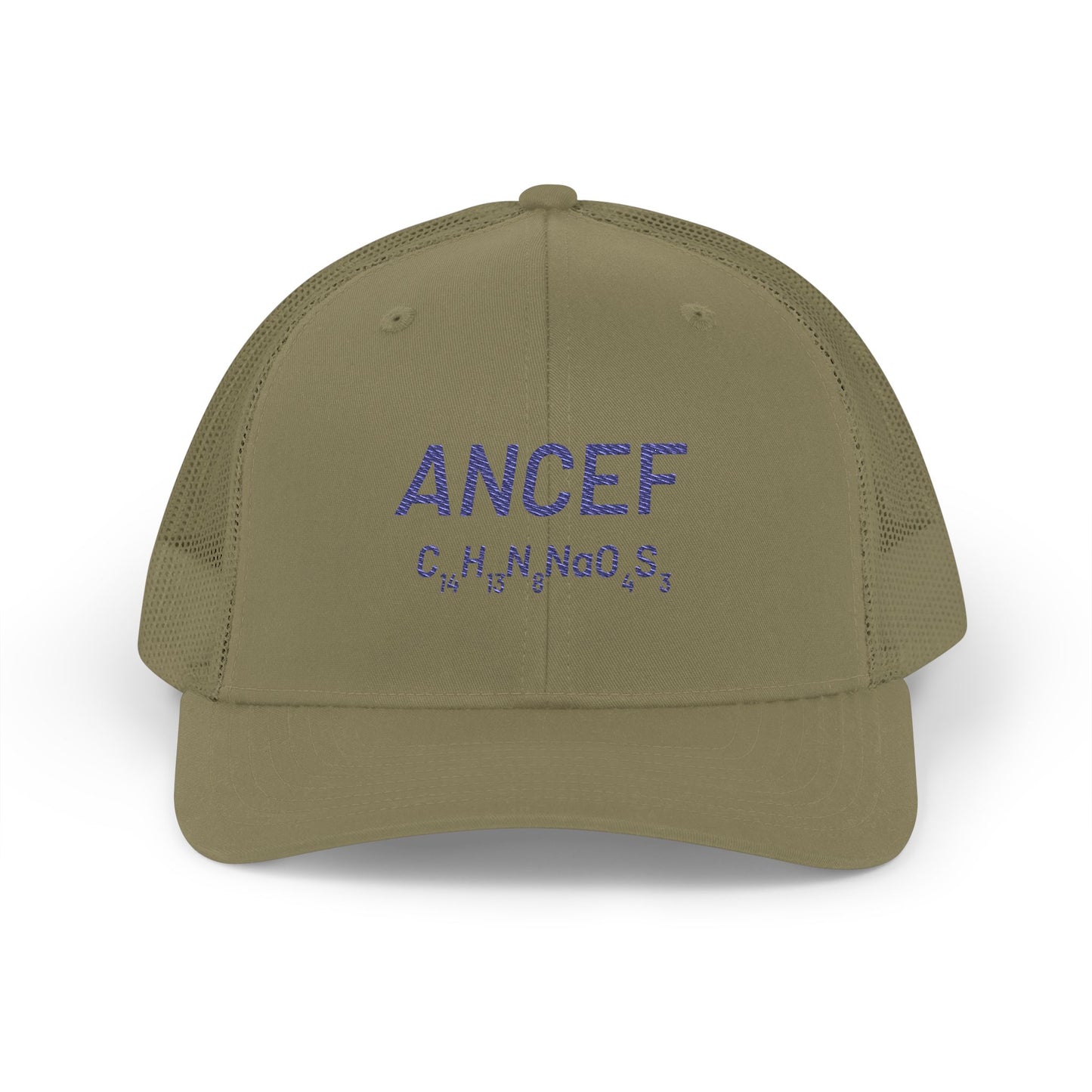 ANCEF Chemical Formula Embroidered Snapback Trucker Hat for Trauma Surgeons