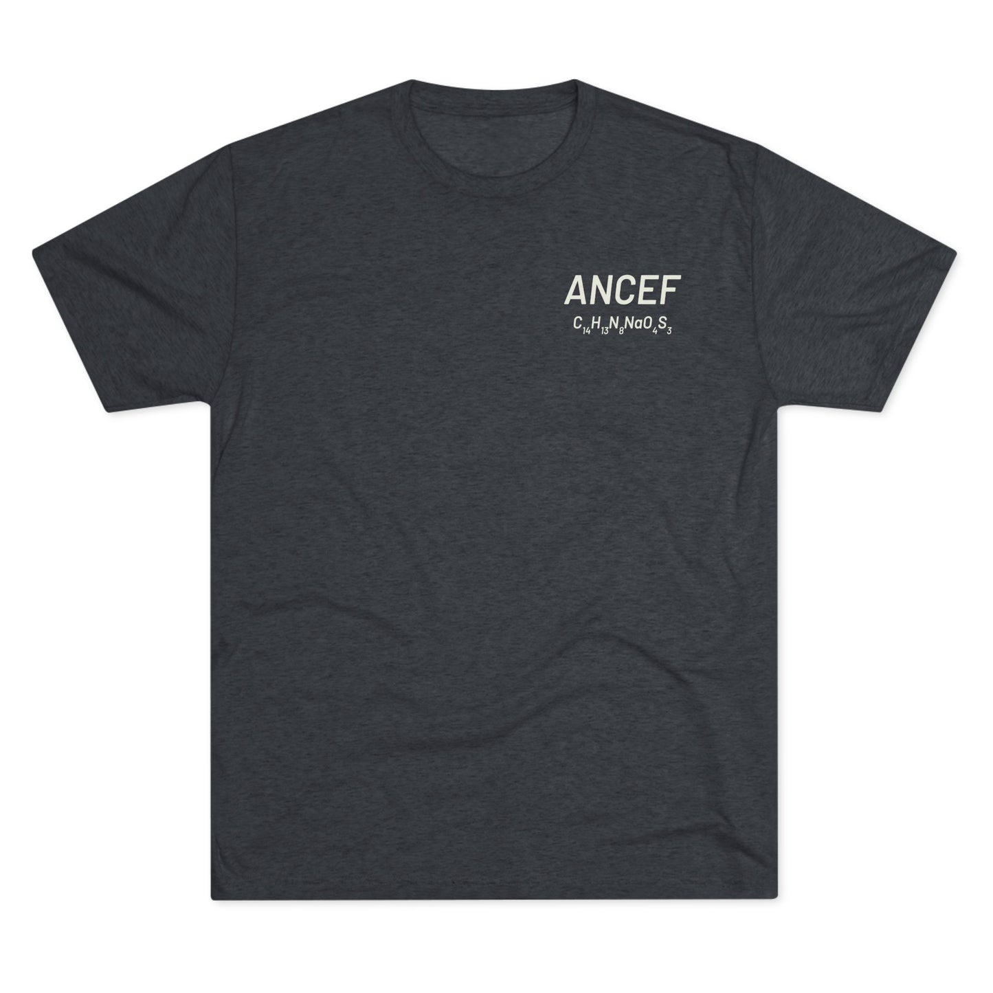 Ancef Chemical Compound T-Shirt for Trauma Surgeons - Lightweight Tri-Blend Crew - Light Graphic