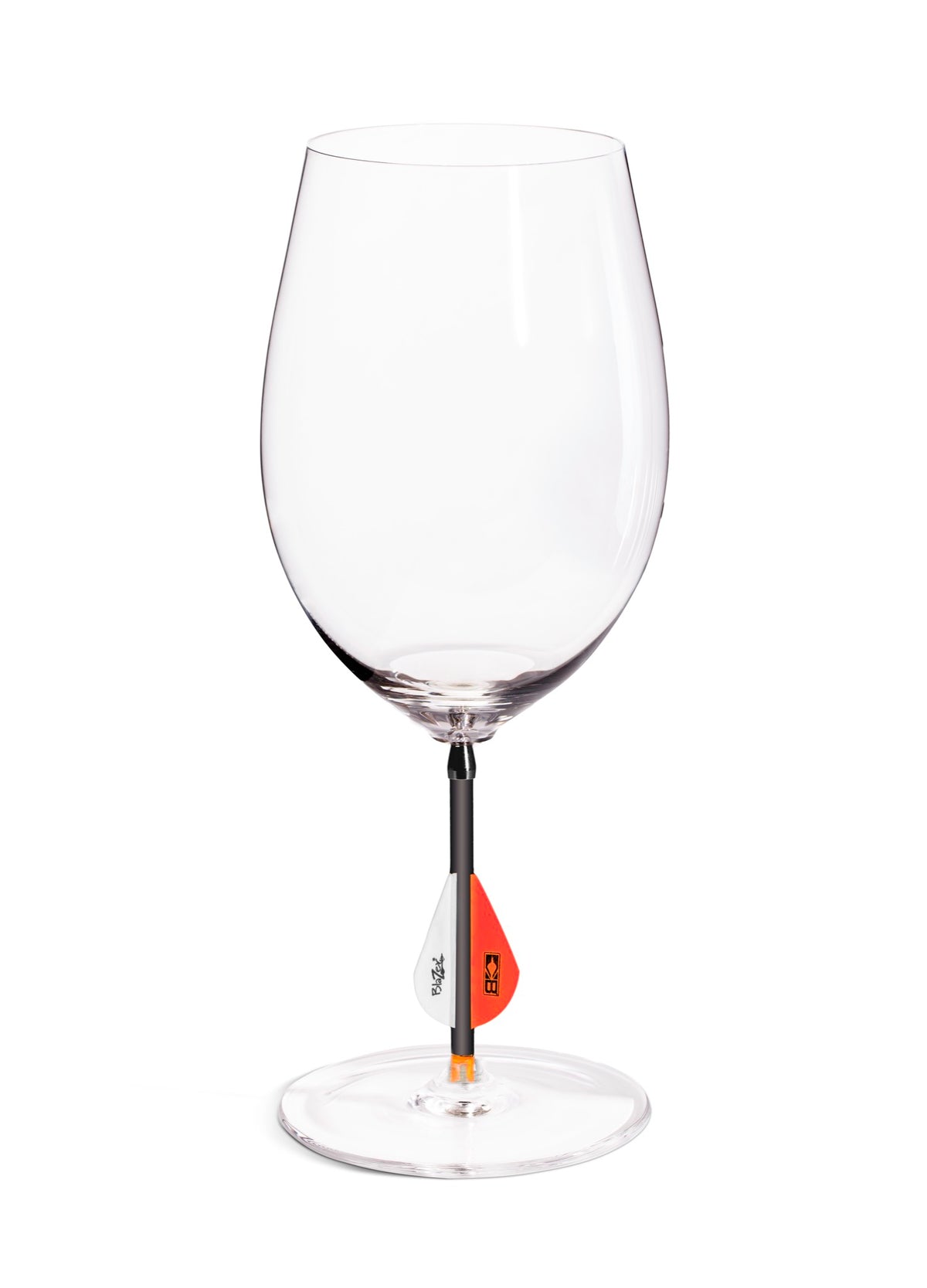 ArcherVitre wine glasses with red archery arrow stem