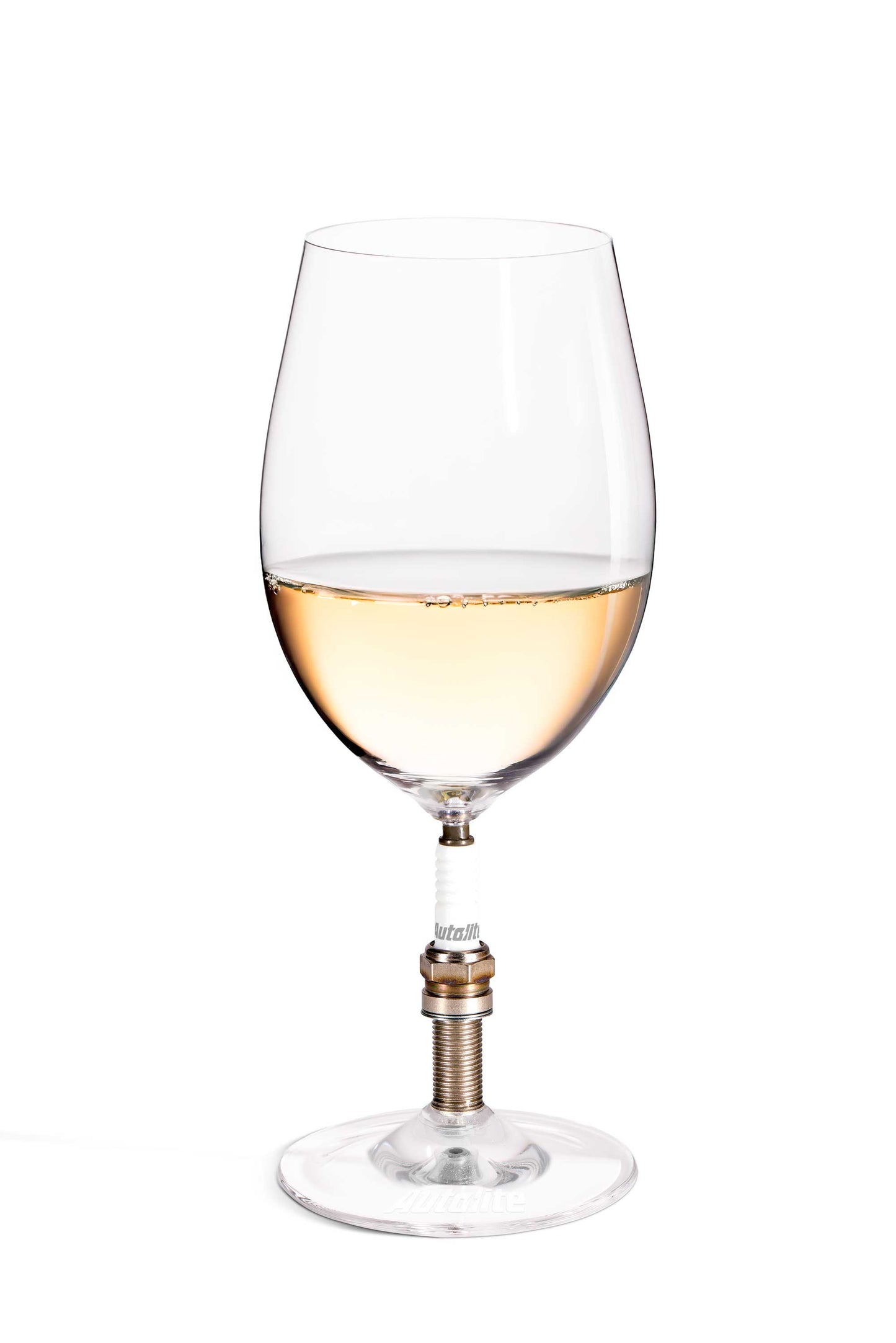 IgniteVitre Spark Plug Wine Glasses, Set of 2 – Crystal Bowl with Authentic Motorsport Stem